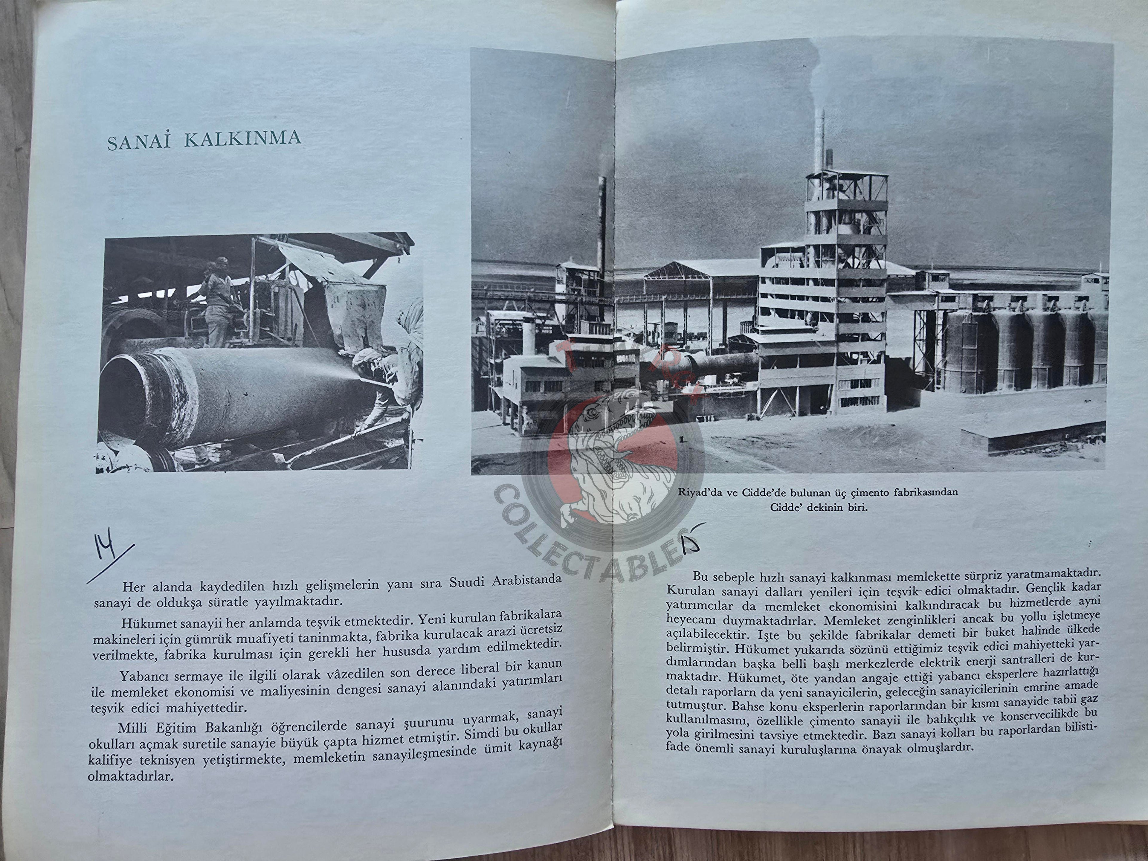 Saudi Arabia Kingdom 1970s Turkish Book Turkey with Maps King Faisal Bin Abdulaziz Al Saud