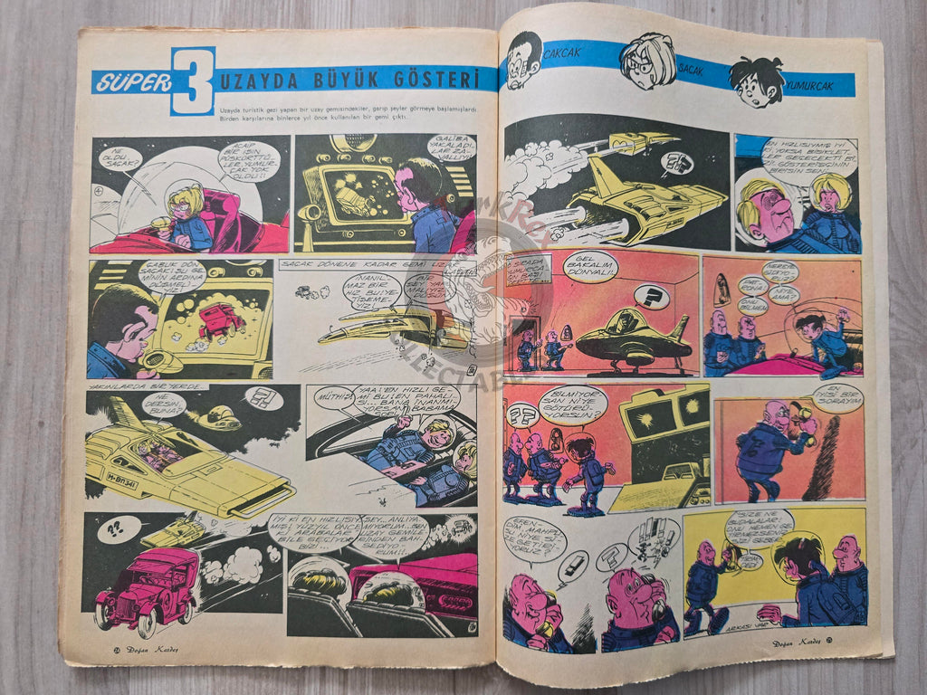 Doğan Kardeş 1971 Magazine #32 Turkish Comic Turkey Sinbad the Sailor Alice In Wonderland