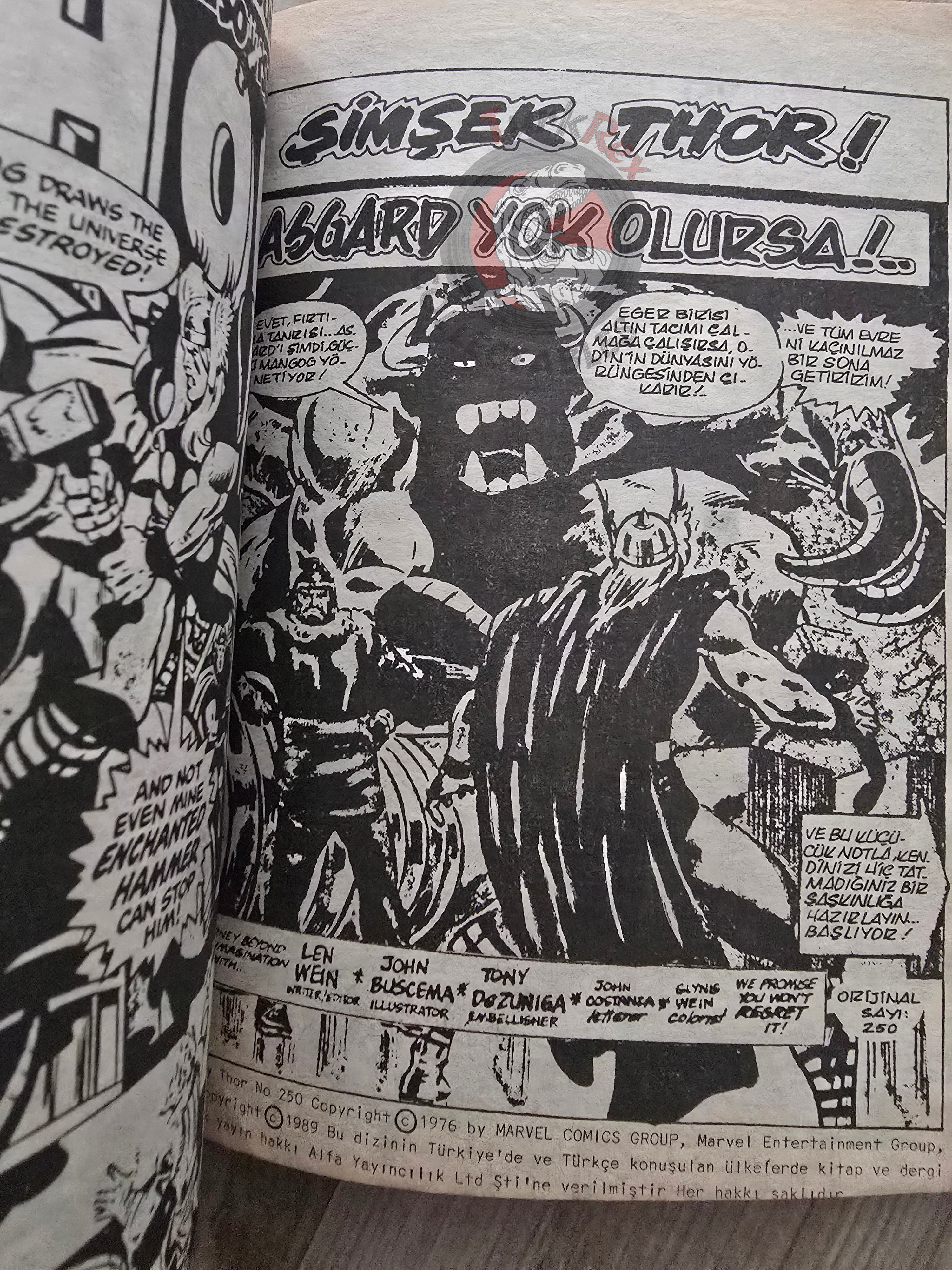 Thor Vol #9 1988 Turkish Comic Turkey The Mighty Thor #242–250 cover #198