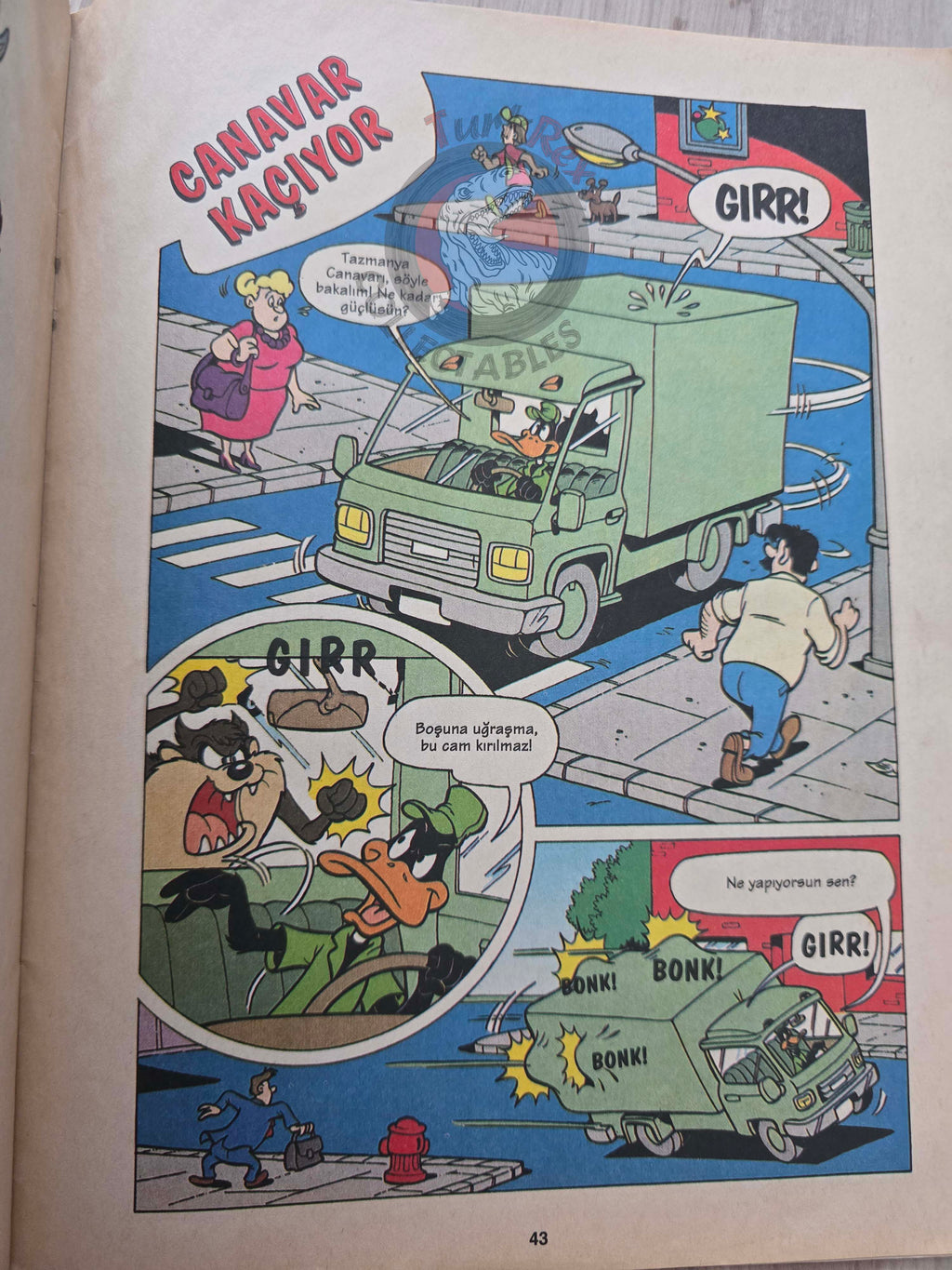 Tazmanian Devil - Bugs Bunny Looney Tunes 1999 Turkish Comic Turkey Warner Bros