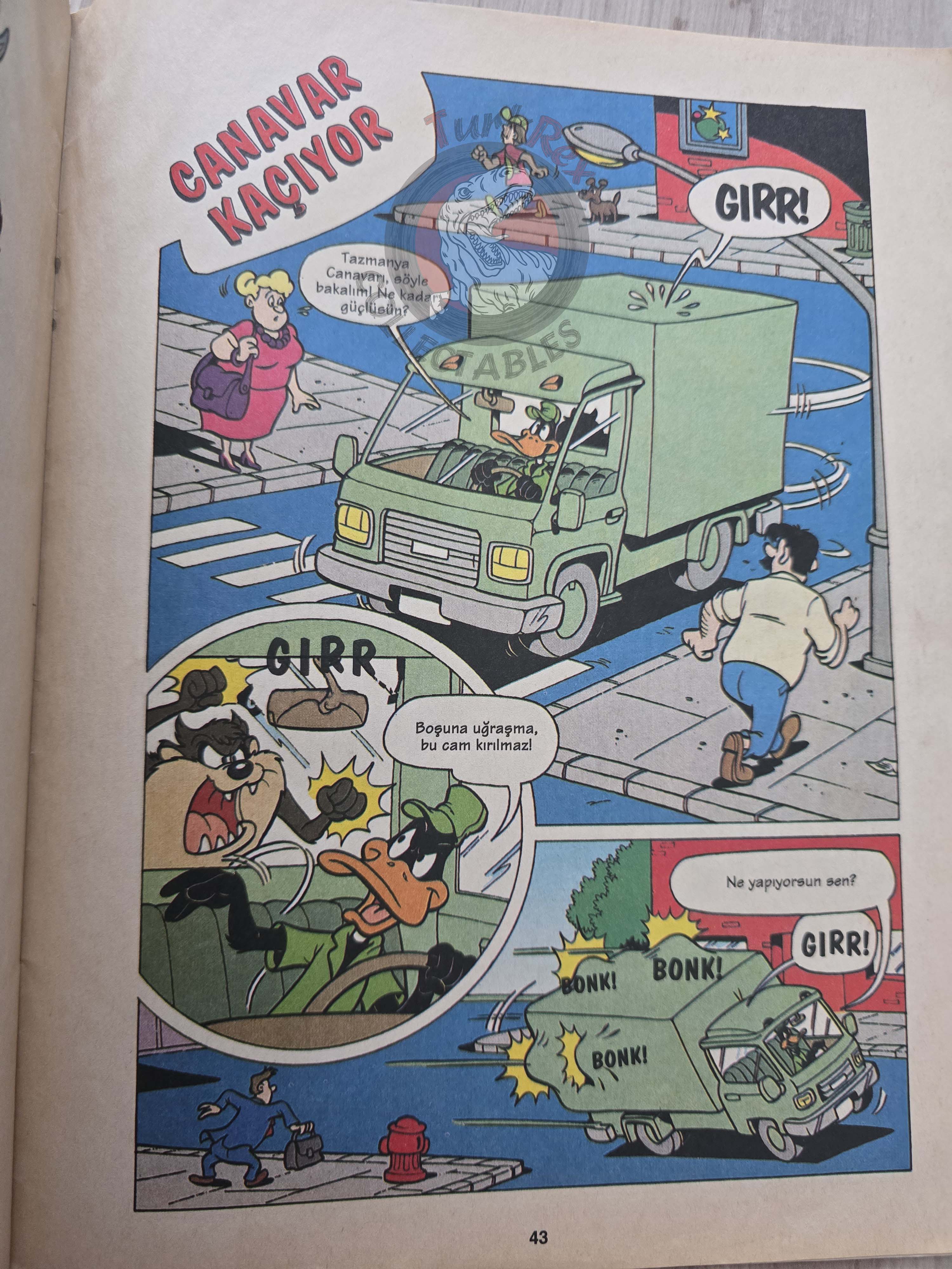 Tazmanian Devil - Bugs Bunny Looney Tunes 1999 Turkish Comic Turkey Warner Bros