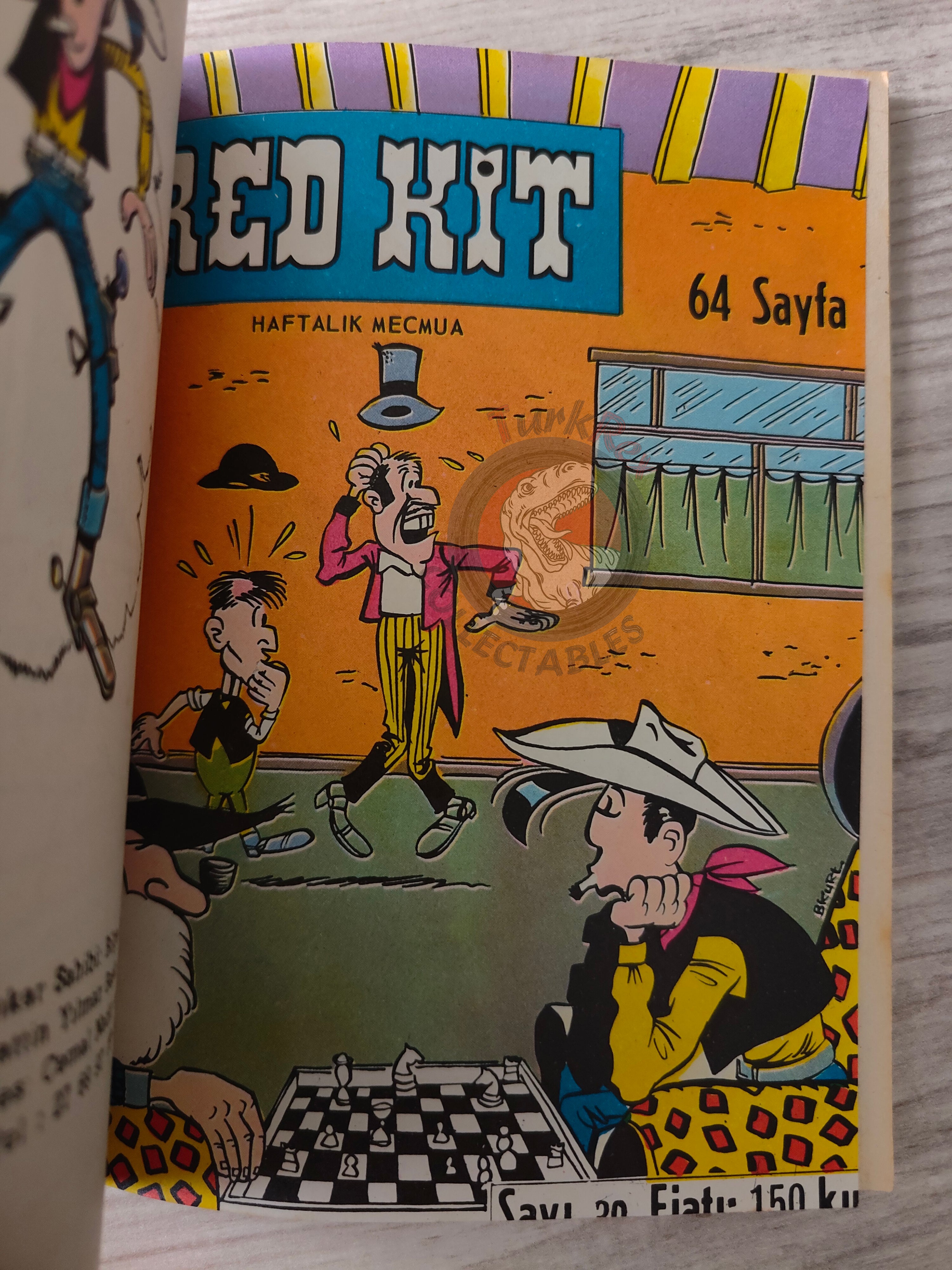 Lucky Luke #10 La Ville Fantôme 1972 Turkish Comic Turkey Gil Jourdan Gaston