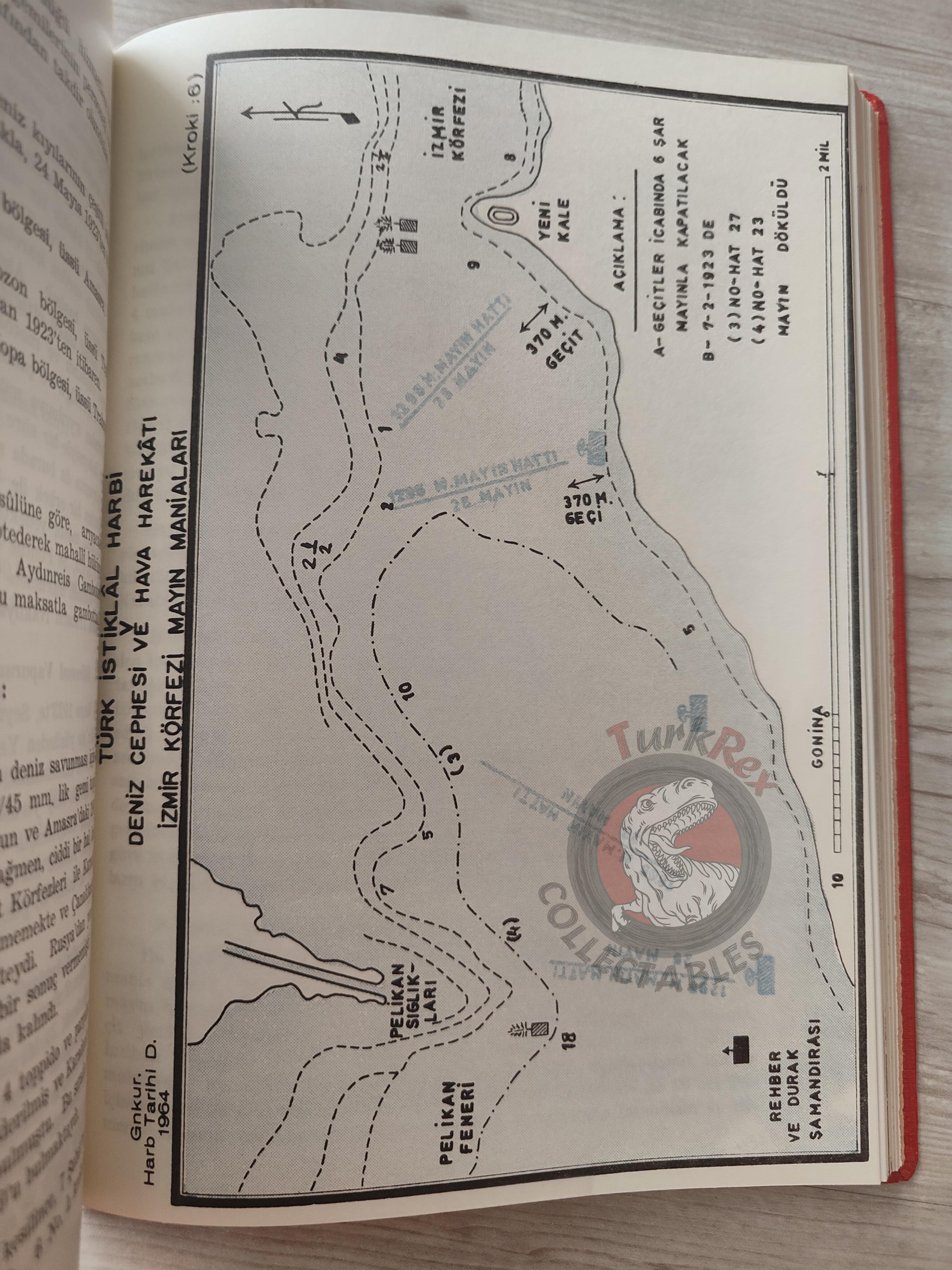 Turkish War of Independence Naval Front and Aviation Operations 1964 Book Military Ottoman Empire Maps