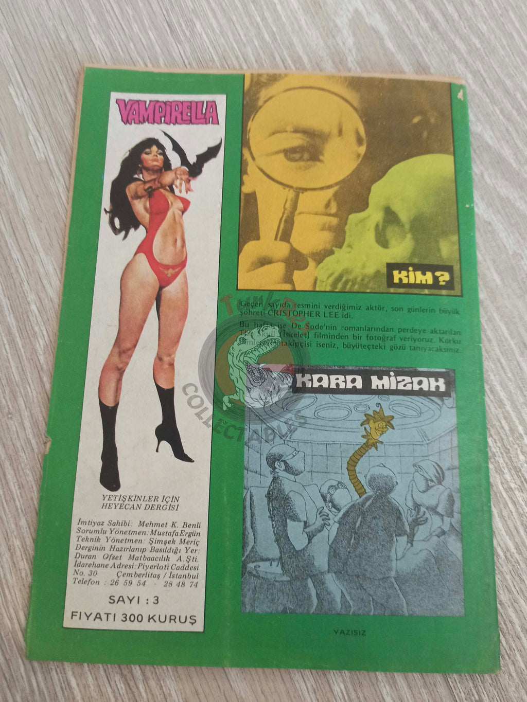 Vampirella #3 1976 Turkish Comic Turkey Warren Publishing cover #49 Dracula