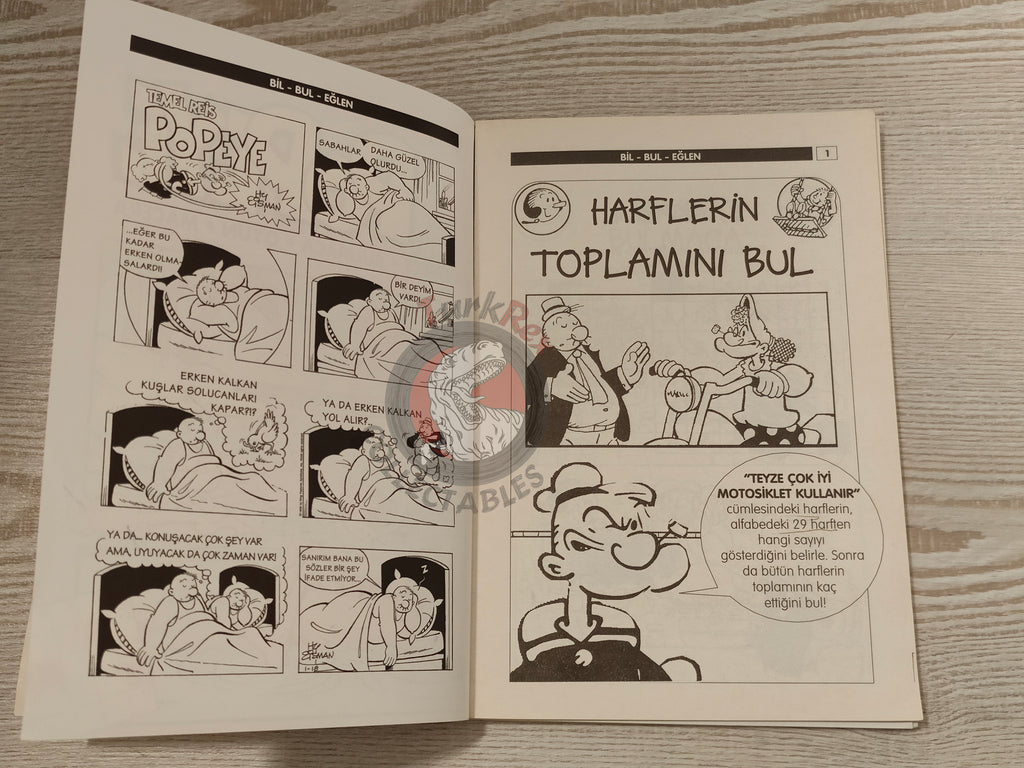 Popeye the Sailor Man Puzzles Games Vol #1 1999 Turkish Comic Turkey Agepresse