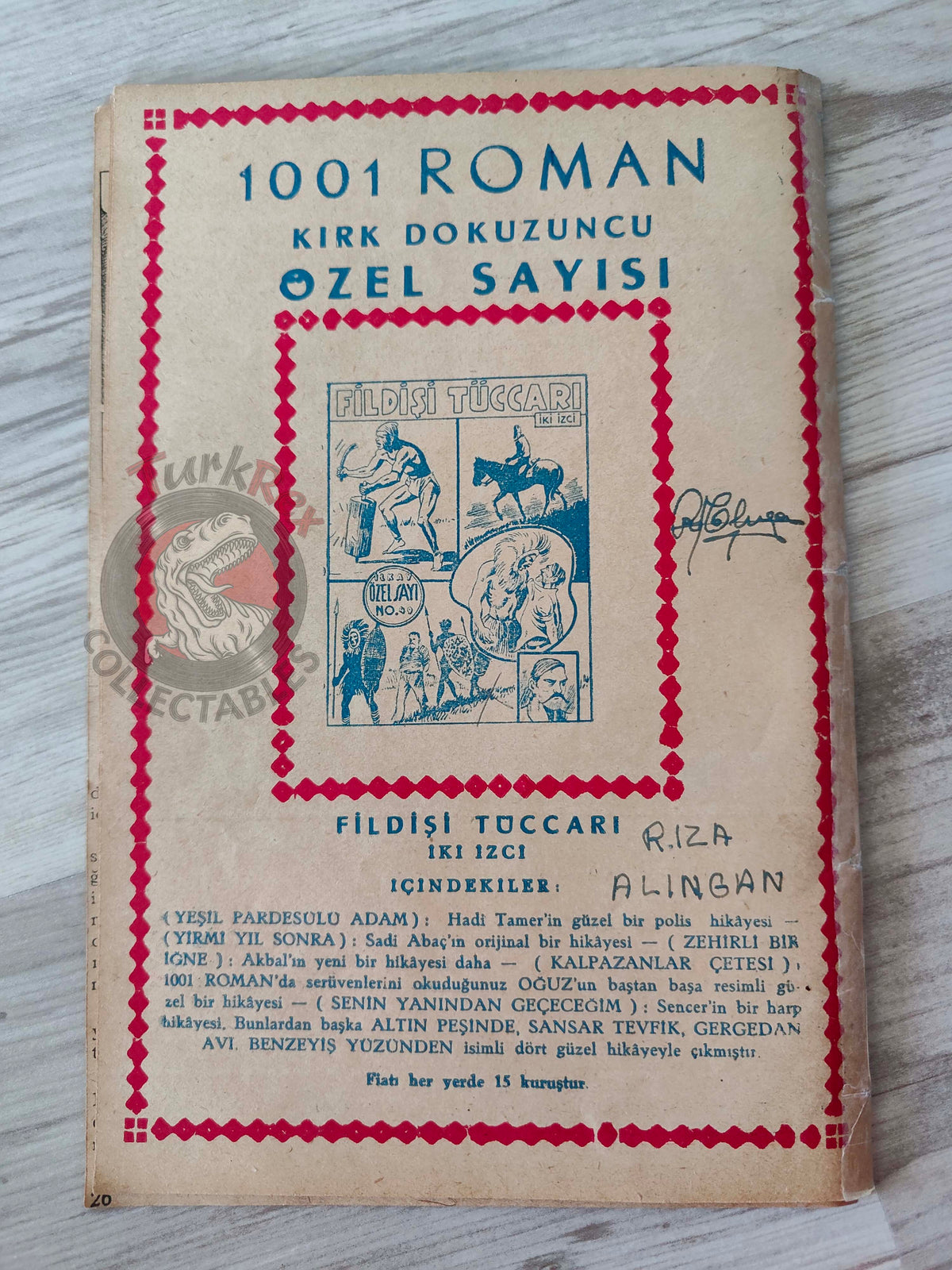 1001 Roman 1944 The Green Nest Turkish Comic Mag Turkey