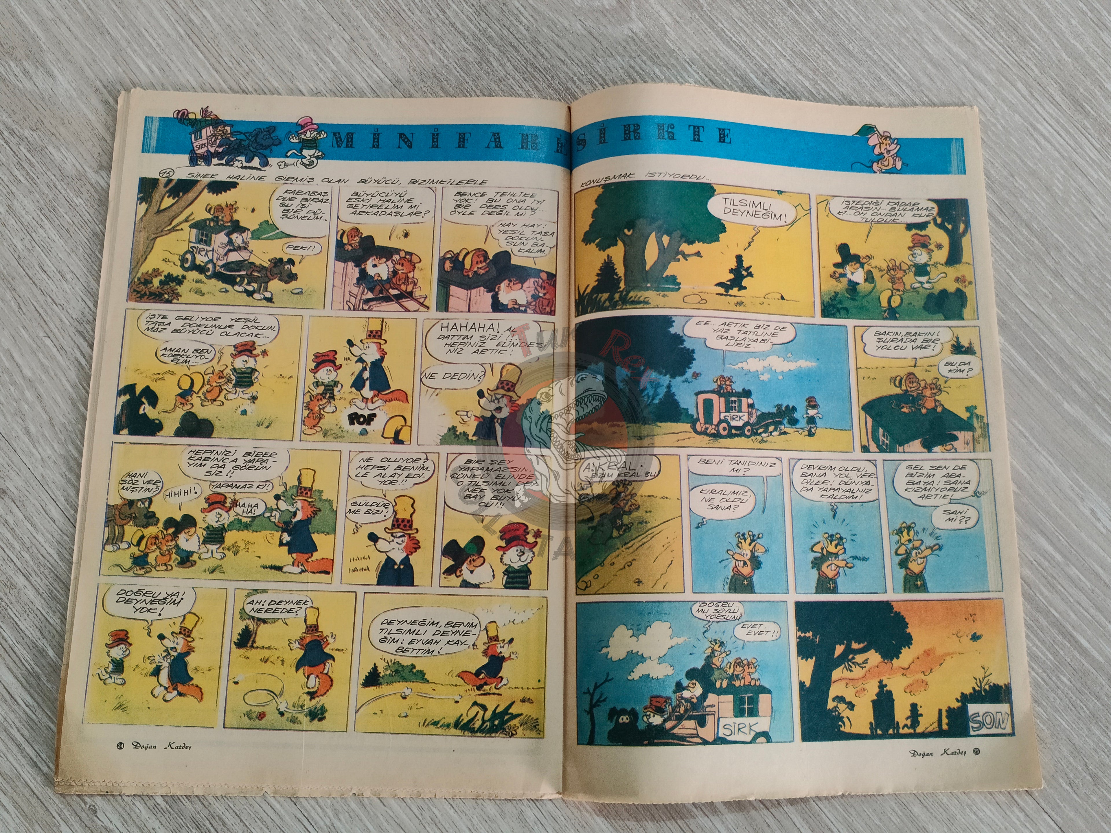Doğan Kardeş 1971 Magazine #31 Turkish Comic Turkey Johnny Galaxy, Alice In Wonderland