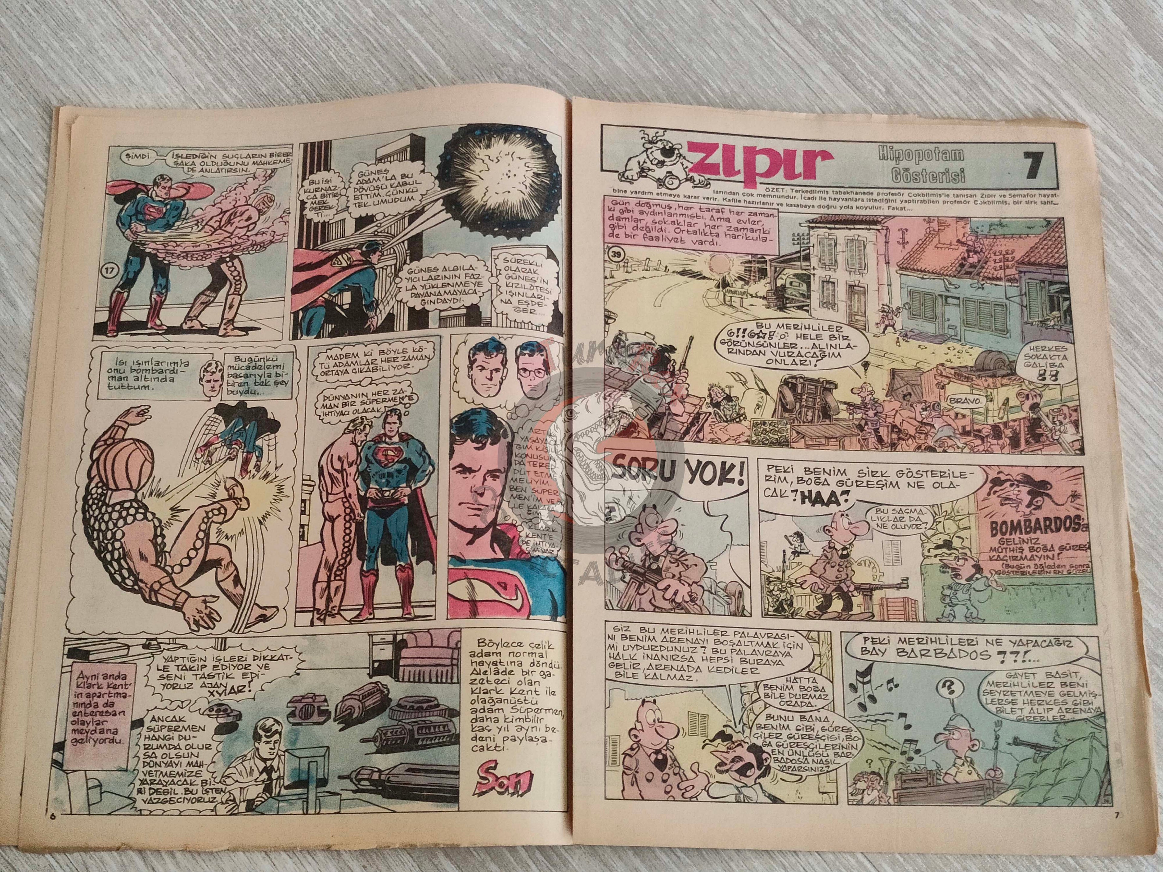 Tercüman Çocuk #44 1982 Turkish Comic Turkey Superman Star Wars #29 The Flintstones Tounga Cubitus