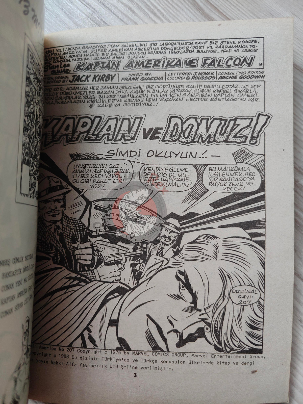 Captain America – Volume 7 1989 Turkish Comic Turkey Falcon