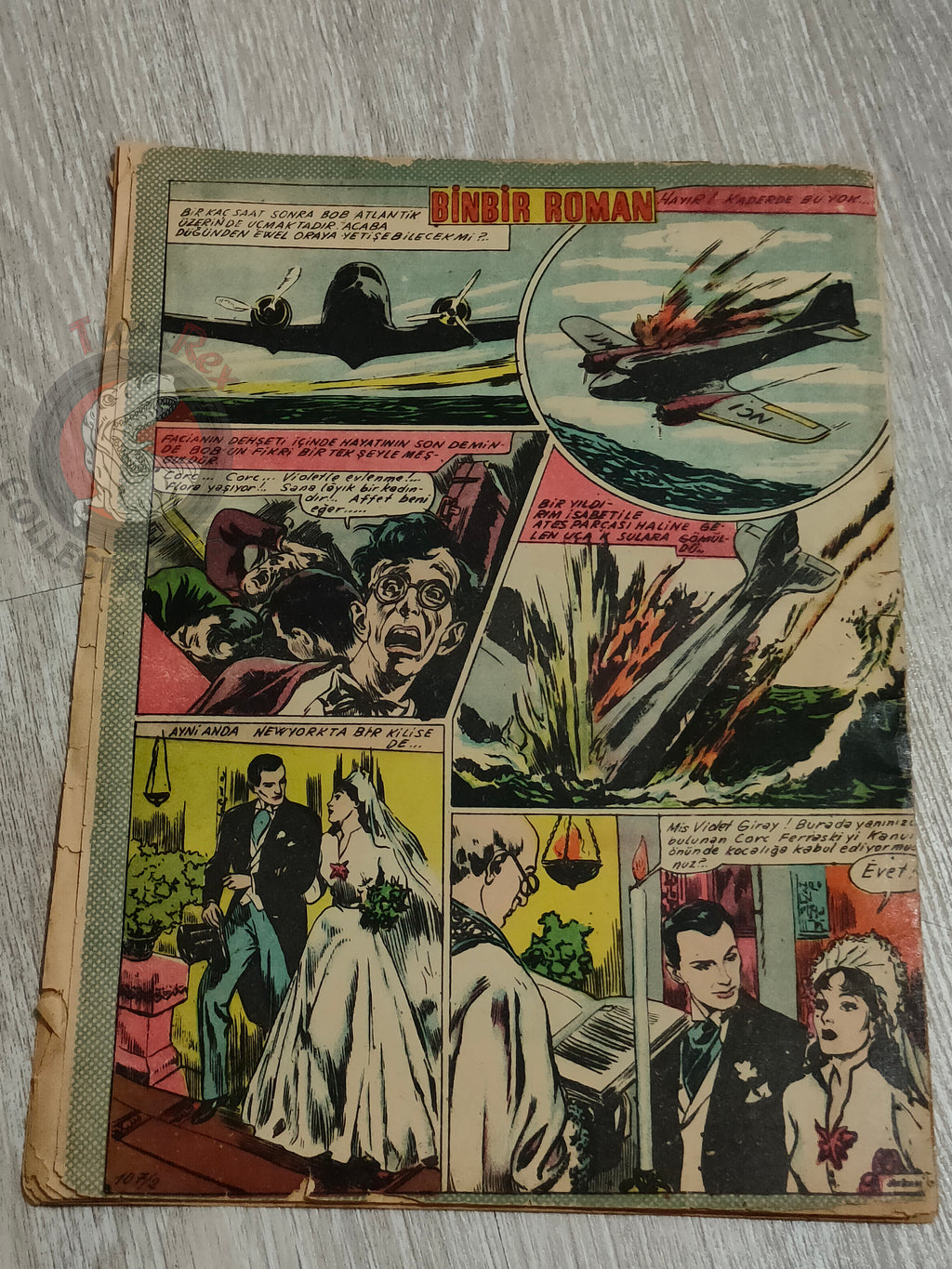 Binbir Roman #107 1950 Victor Hugo 93 - Mandrake Turkish Comic Mag Turkey