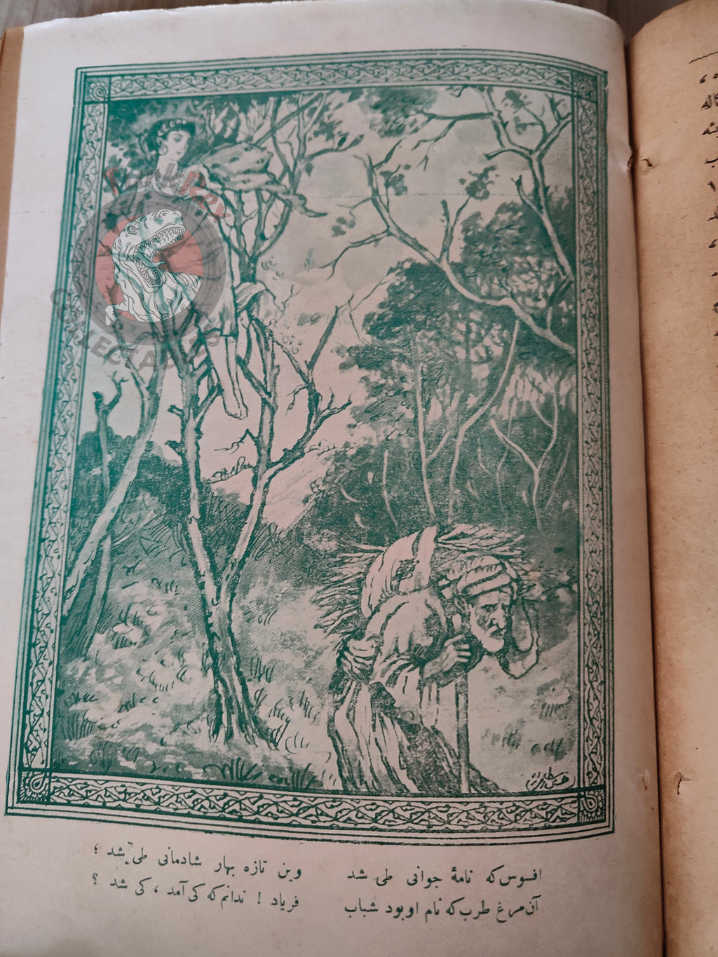 Rubaiyat of Omar Khayyam 1927 Ottoman Script Turkish Book Signed Illustrated