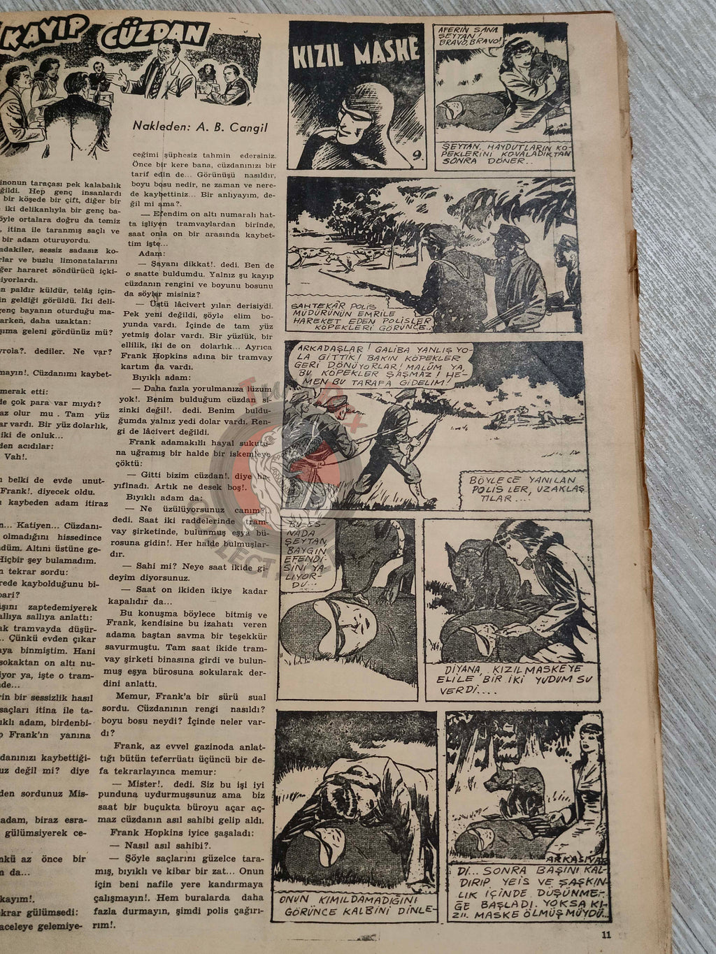 Binbir Roman 1948 The Phantom - The Game of Alvar Complete Story Turkish Comic Mag Turkey