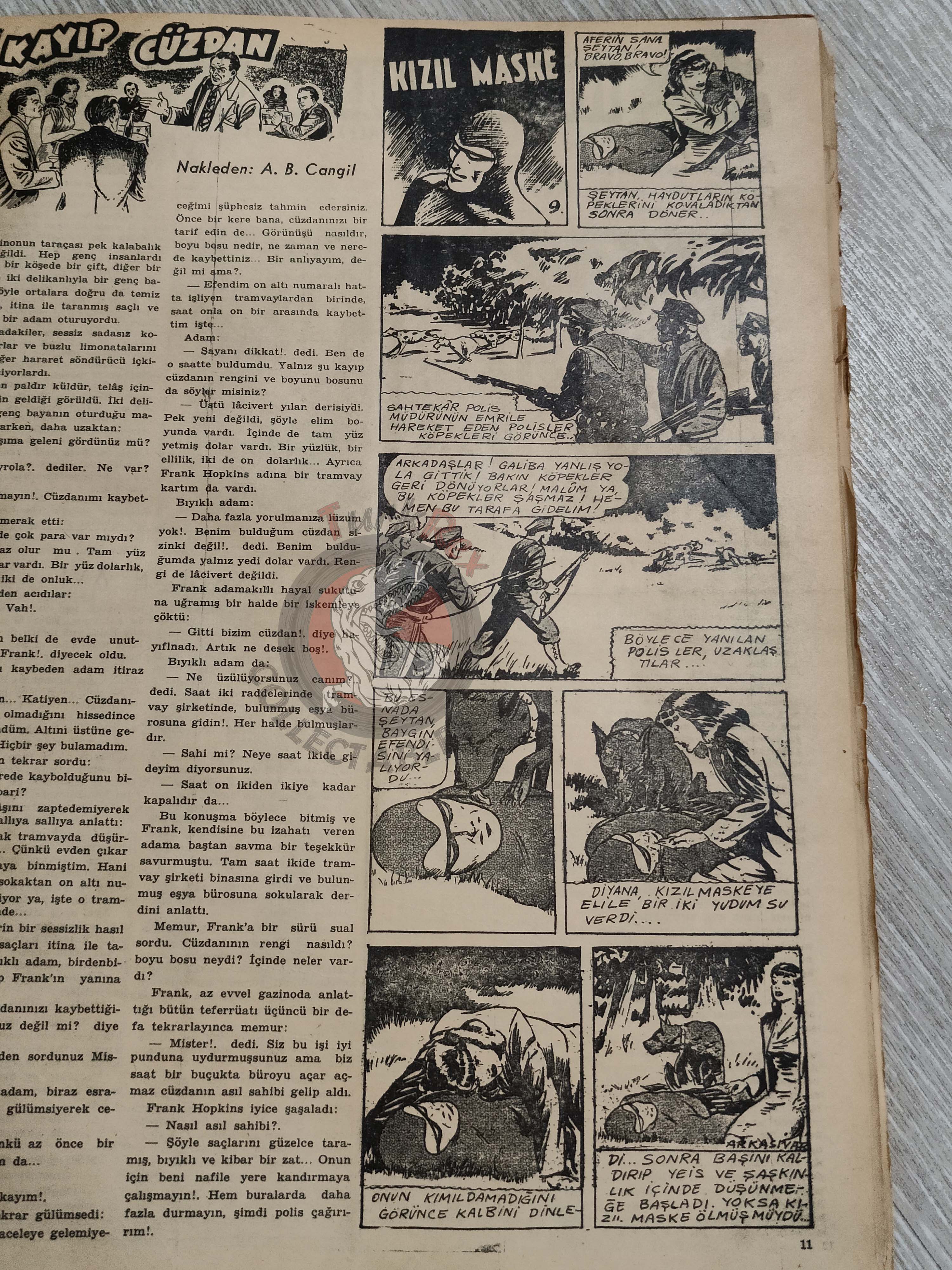 Binbir Roman 1948 The Phantom - The Game of Alvar Complete Story Turkish Comic Mag Turkey