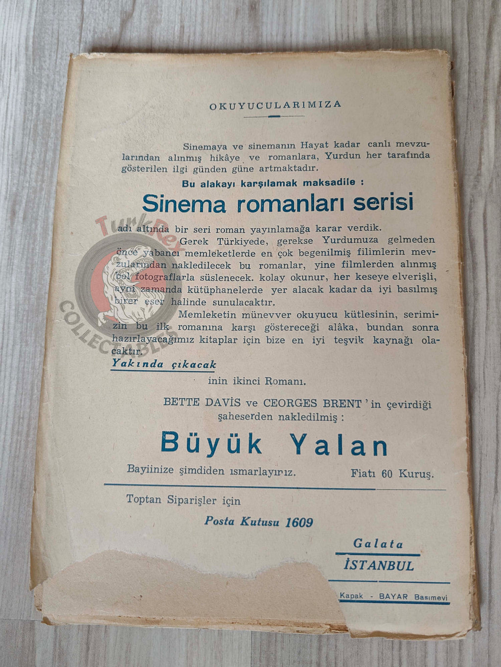 Lady Eleanor Smith – The Wicked Lady 1940s 1st Turkish Book Turkey Movie