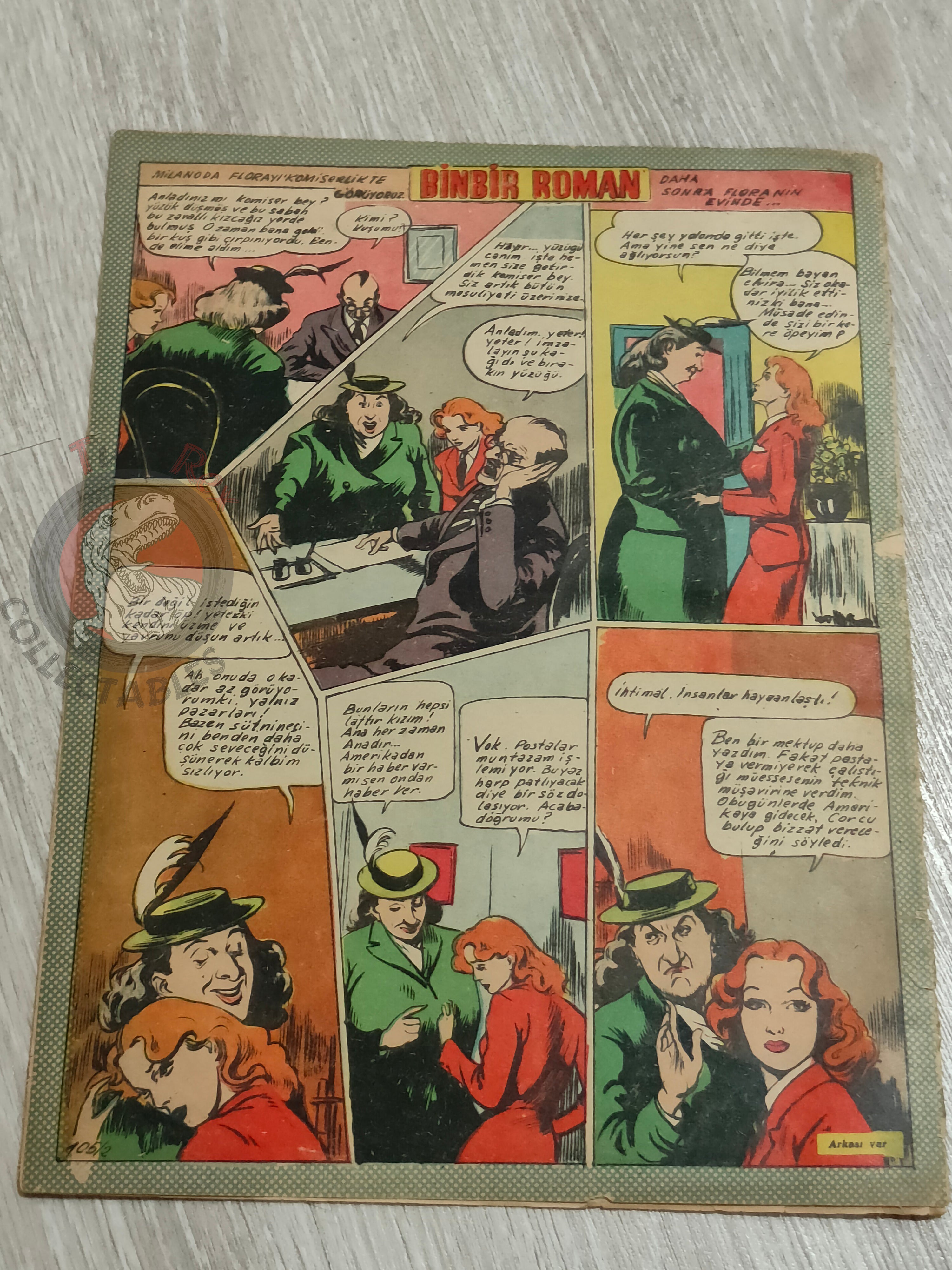 Binbir Roman #105 1950 Victor Hugo 93 - Mandrake Turkish Comic Mag Turkey