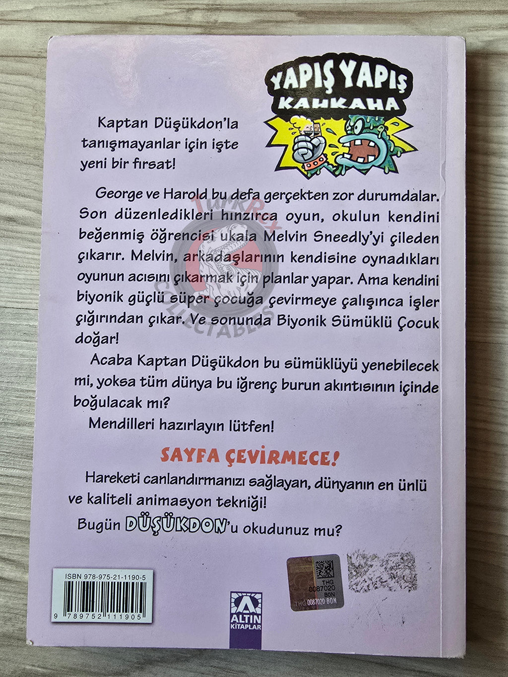 Captain Underpants and the Big, Bad Battle of the Bionic Booger Boy Turkish Turkey Dav Pilkey