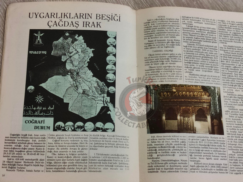Saddam Hussein - Iraq Today 1984 Official Propaganda Magazine Turkish Turkey Middle East