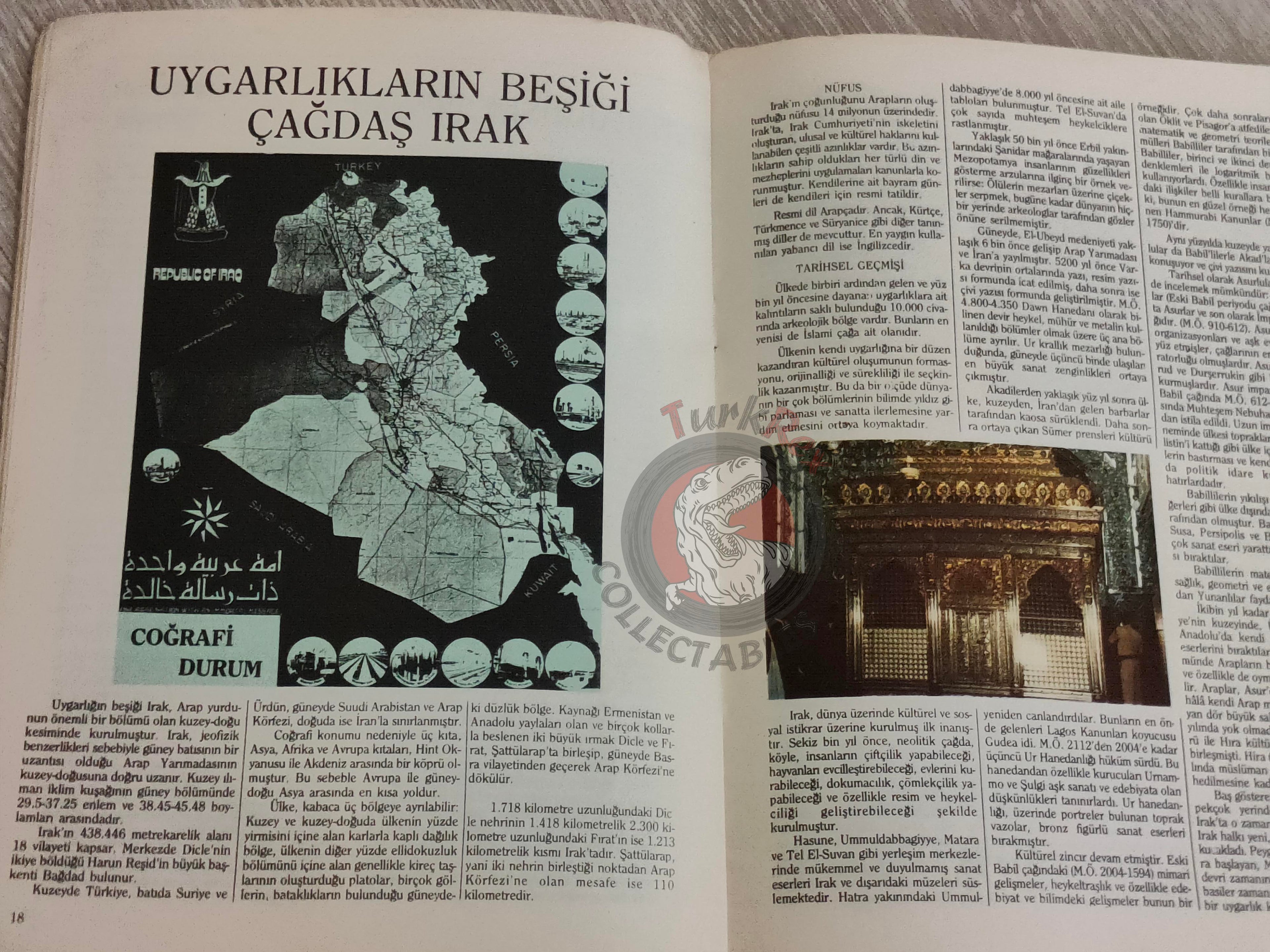 Saddam Hussein - Iraq Today 1984 Official Propaganda Magazine Turkish Turkey Middle East
