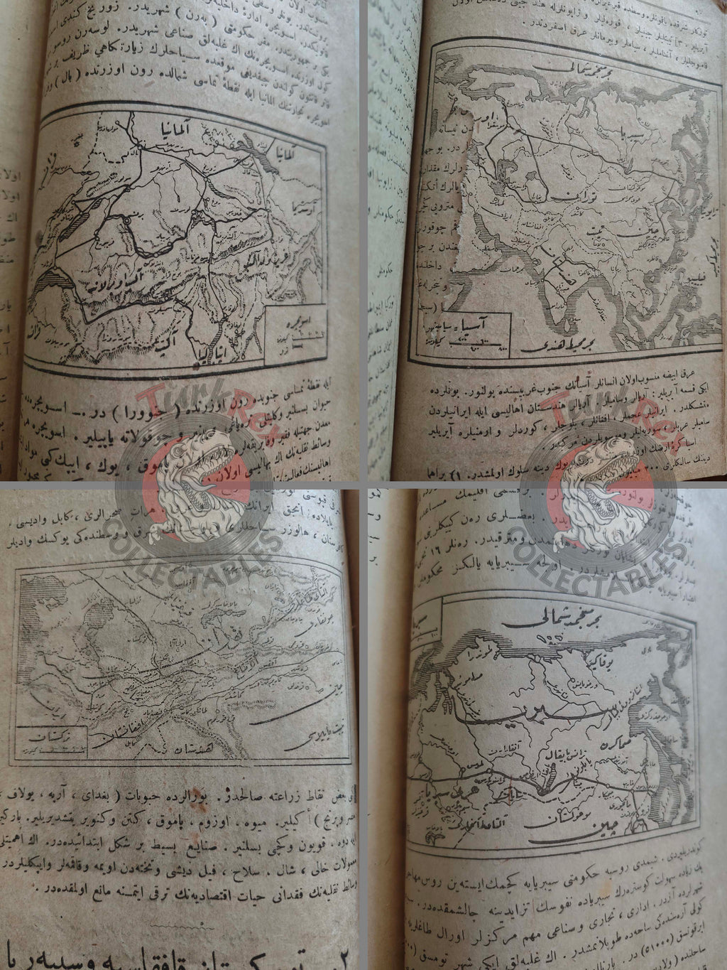 Faik Sabri – Geography and Math Lessons Ottoman Textbook 1916 Empire with many Maps Europe Asia