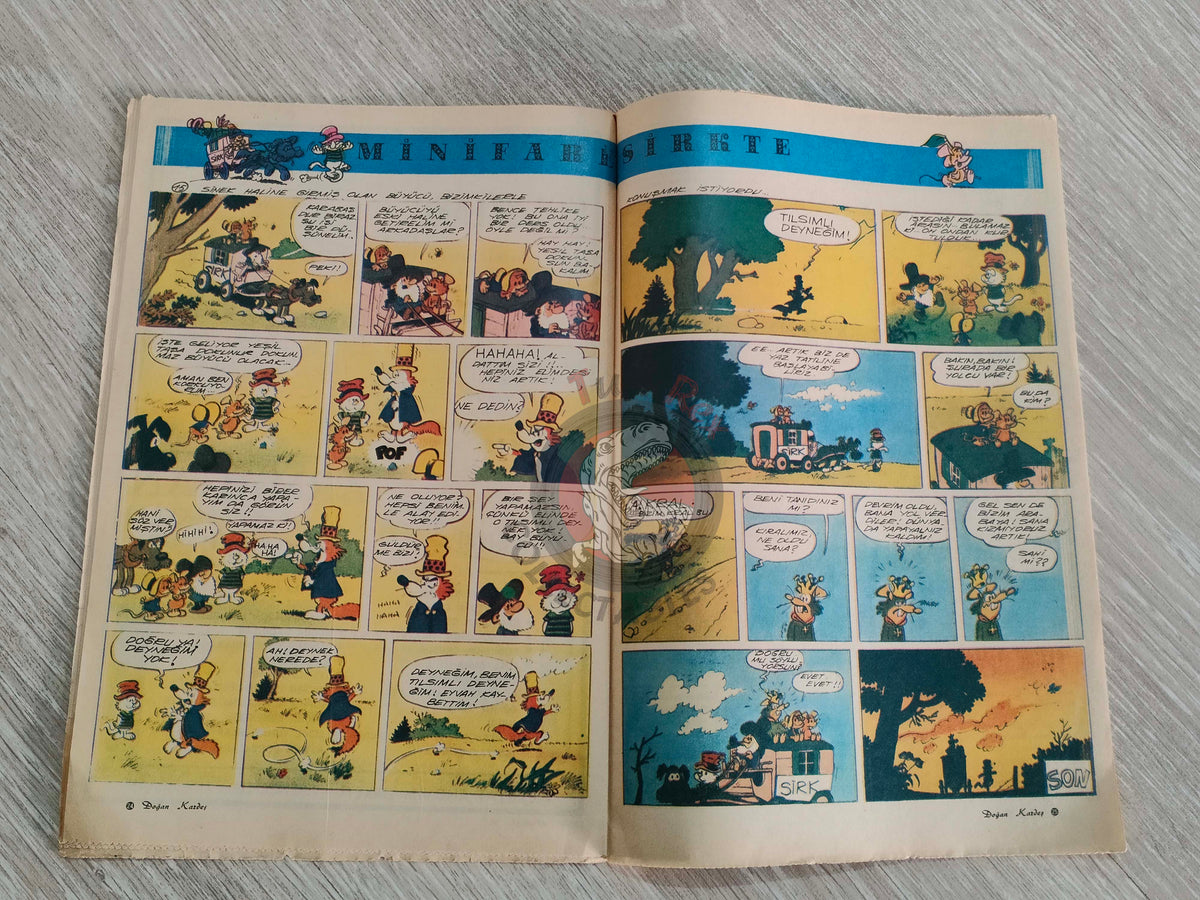 Doğan Kardeş 1971 Magazine #31 Turkish Comic Turkey Johnny Galaxy, Alice In Wonderland
