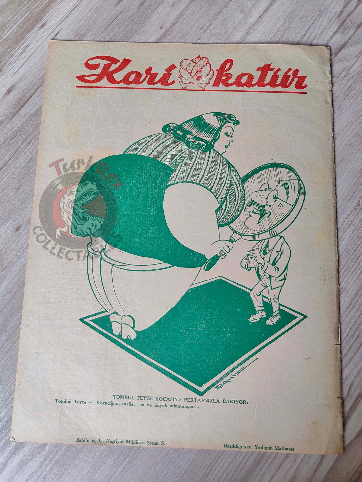 Karikatür 1941 Humor Magazine Turkish Turkey Uncle Sam USA WW2 era Soviet Russia Britain Japan