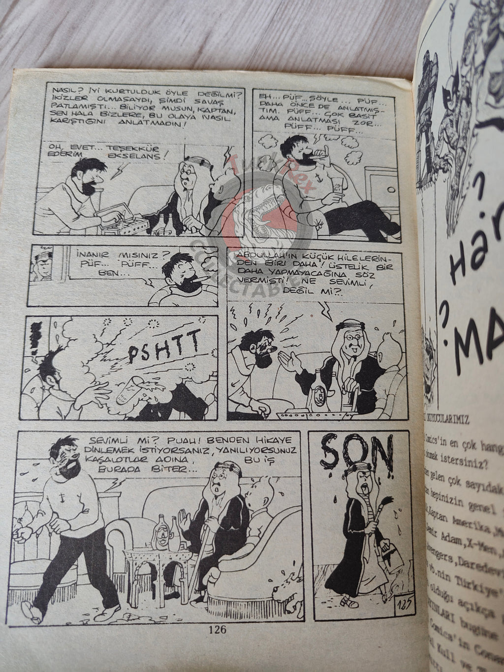 Tintin – Land of Black Gold mid 1980s Turkish Edition Comic Turkey 1