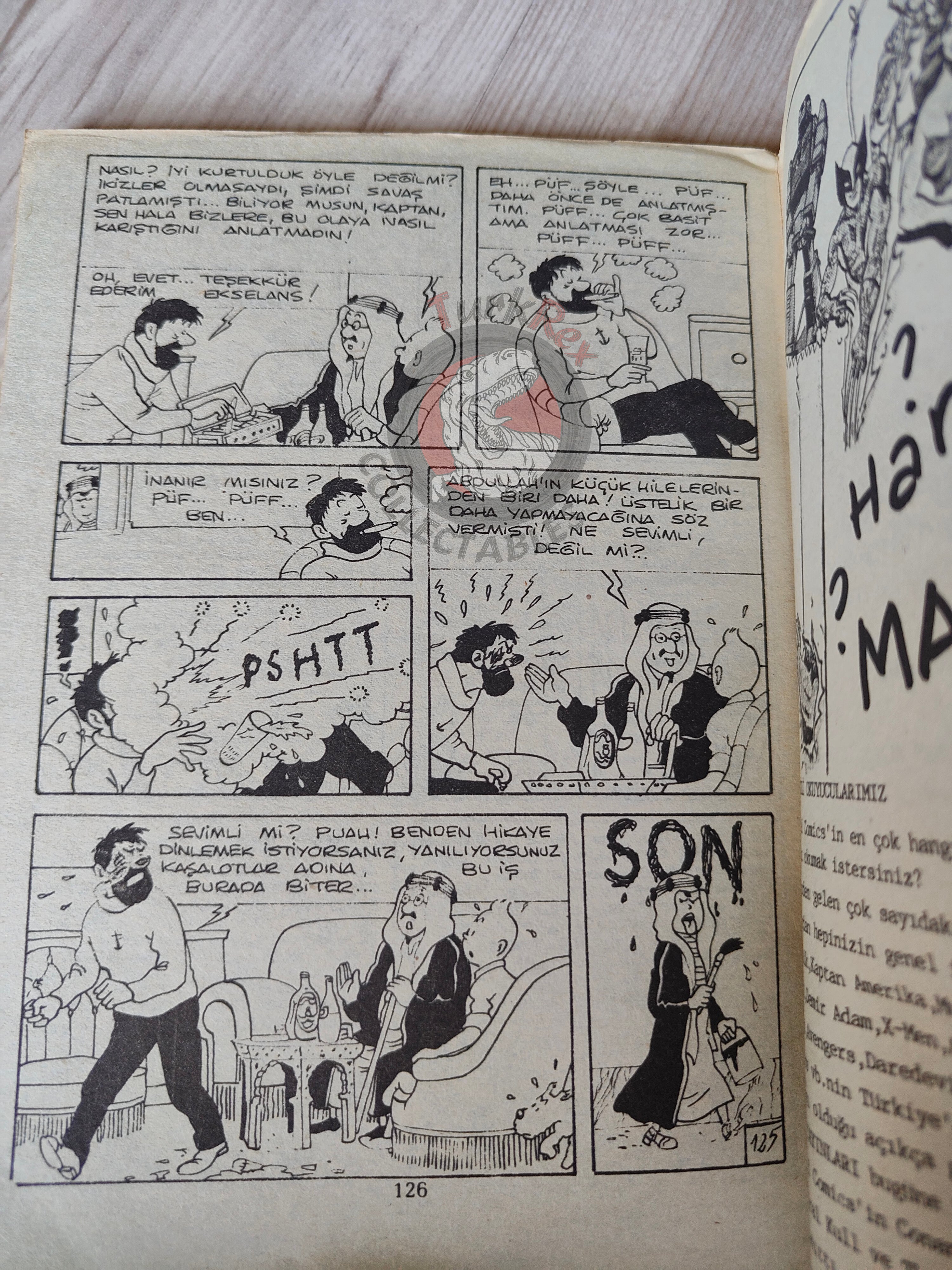 Tintin – Land of Black Gold mid 1980s Turkish Edition Comic Turkey 1