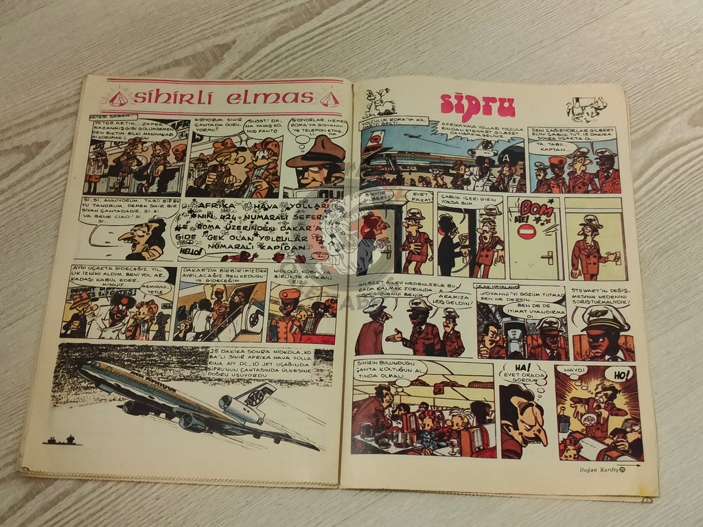 Doğan Kardeş 1975 Magazine #41 Turkish Comic Turkey Valérian and Laureline Smurfs Boule et Bill