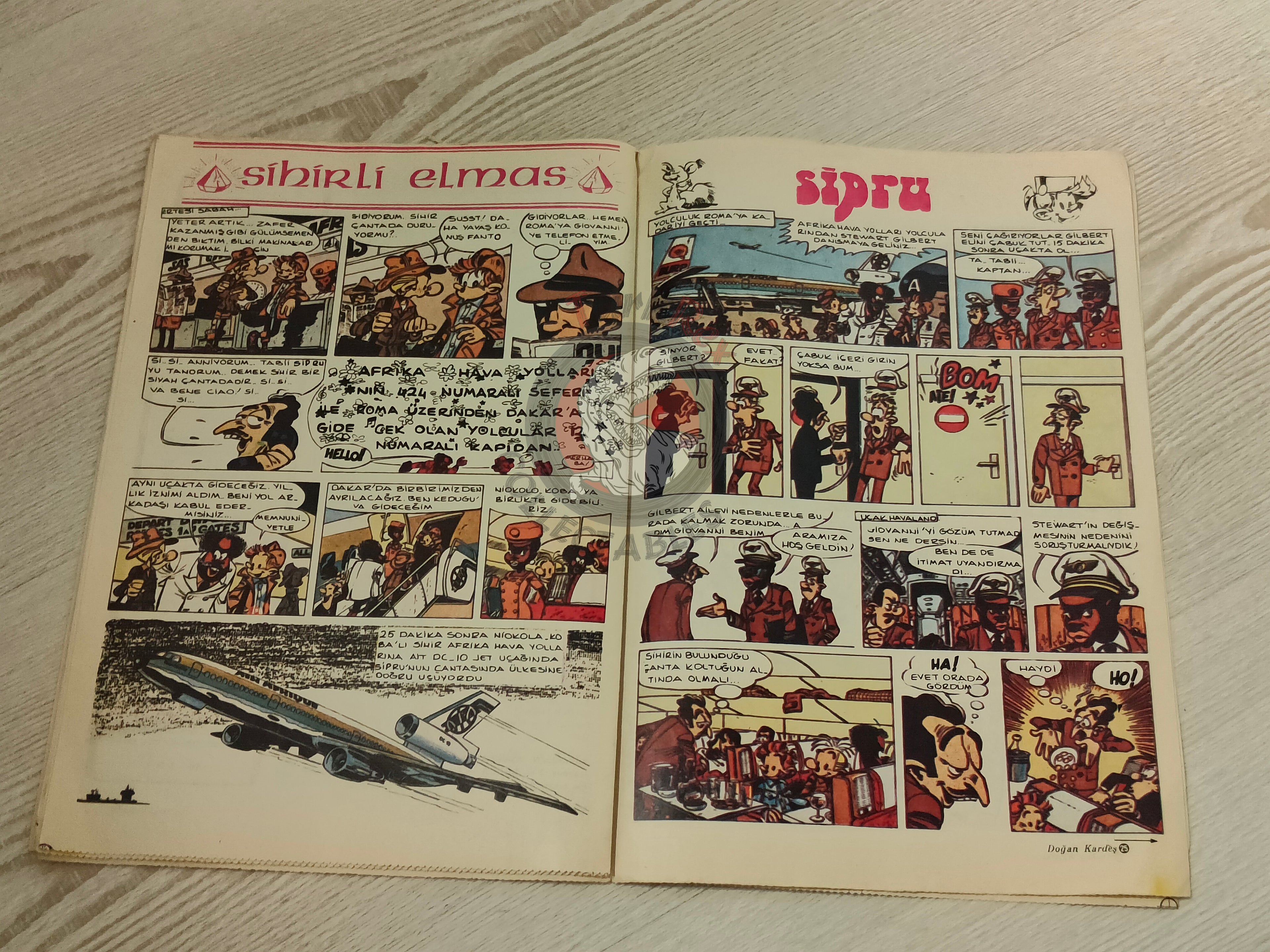 Doğan Kardeş 1975 Magazine #41 Turkish Comic Turkey Valérian and Laureline Smurfs Boule et Bill