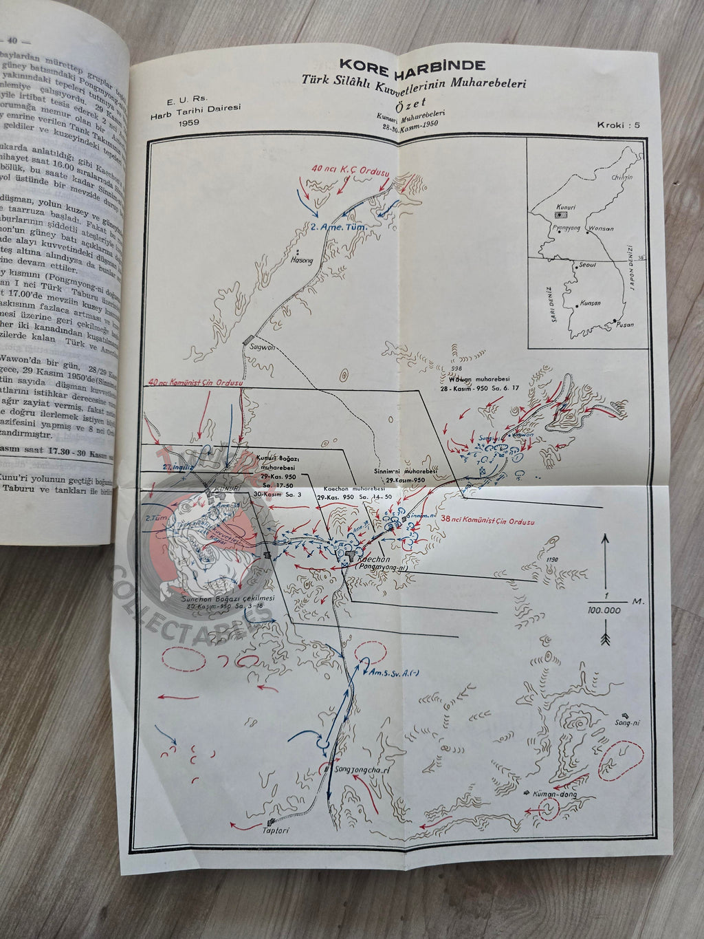 Turkish Armed Forces Operations in the Korean War 1950–1953 Turkey Book 1959 with Maps
