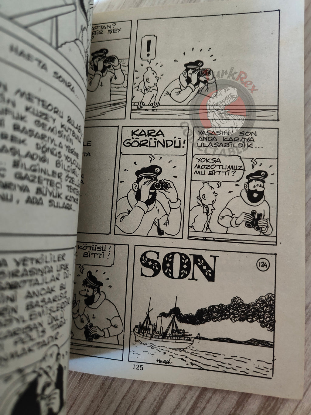 Tintin – The Shooting Star mid 1980s Turkish Edition Comic Turkey 2