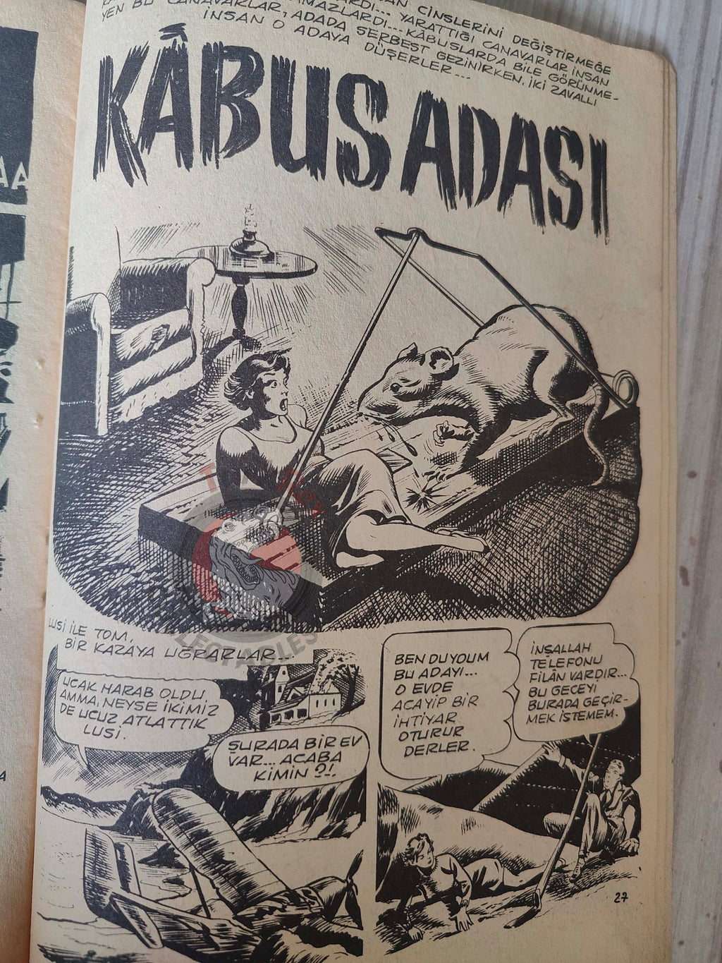 Korku Magazin #75 1969 Turkish Comic Turkey Warren Creepy Eerie Frankenstein