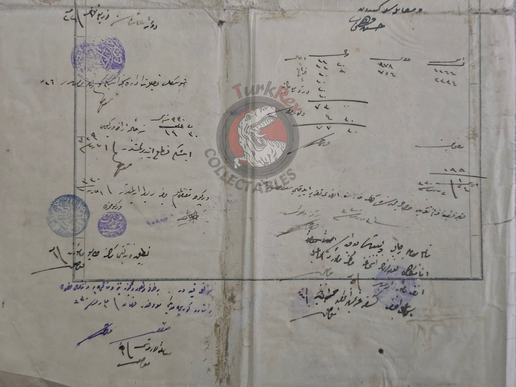 Ottoman 1914 Land Deed Vineyard in Adana Karaenbiya Title Armenian Family Armenia