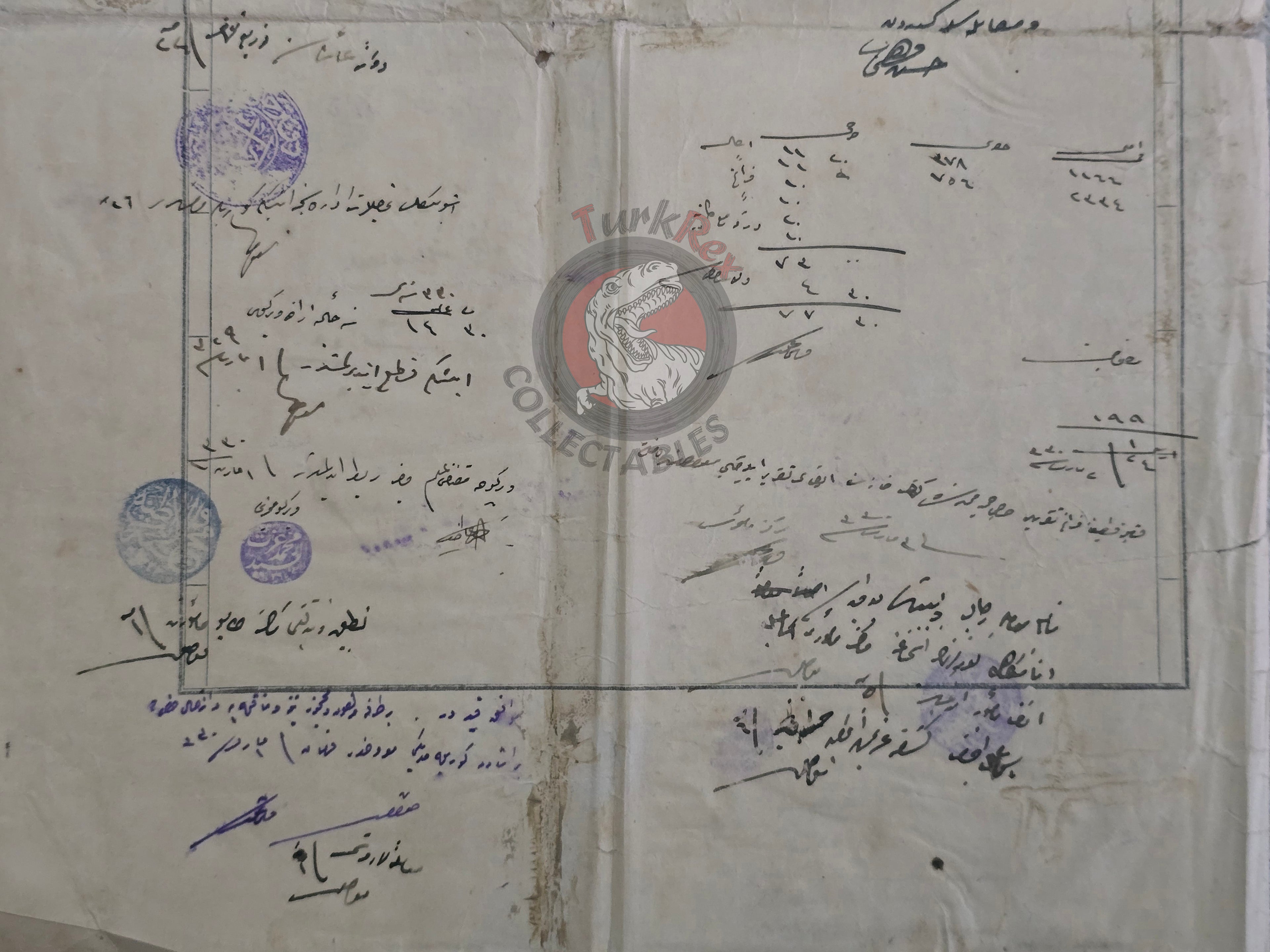 Ottoman 1914 Land Deed Vineyard in Adana Karaenbiya Title Armenian Family Armenia