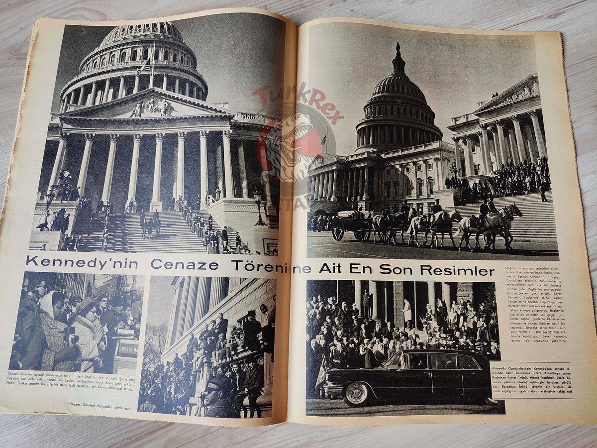Hayat 1963 John F. Kennedy Assassination Turkish Mag Turkey Jacqueline Kennedy