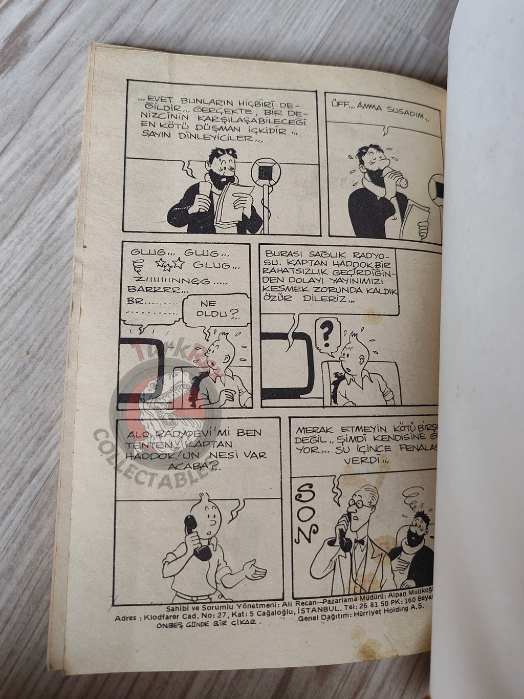 Tintin – The Crab with the Golden Claws early 1980s Turkish Edition Comic Turkey