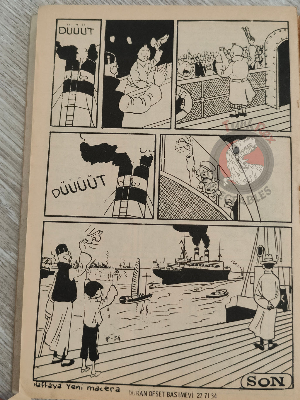 Tintin – The Blue Lotus 1972 Turkish Edition Comic Turkey