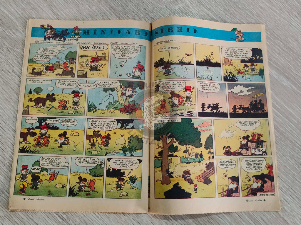 Doğan Kardeş 1971 Magazine #30 Turkish Comic Turkey William Tell Alice In Wonderland Flintstones