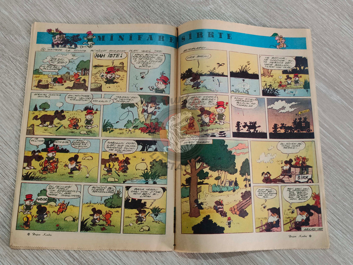 Doğan Kardeş 1971 Magazine #30 Turkish Comic Turkey William Tell Alice In Wonderland Flintstones