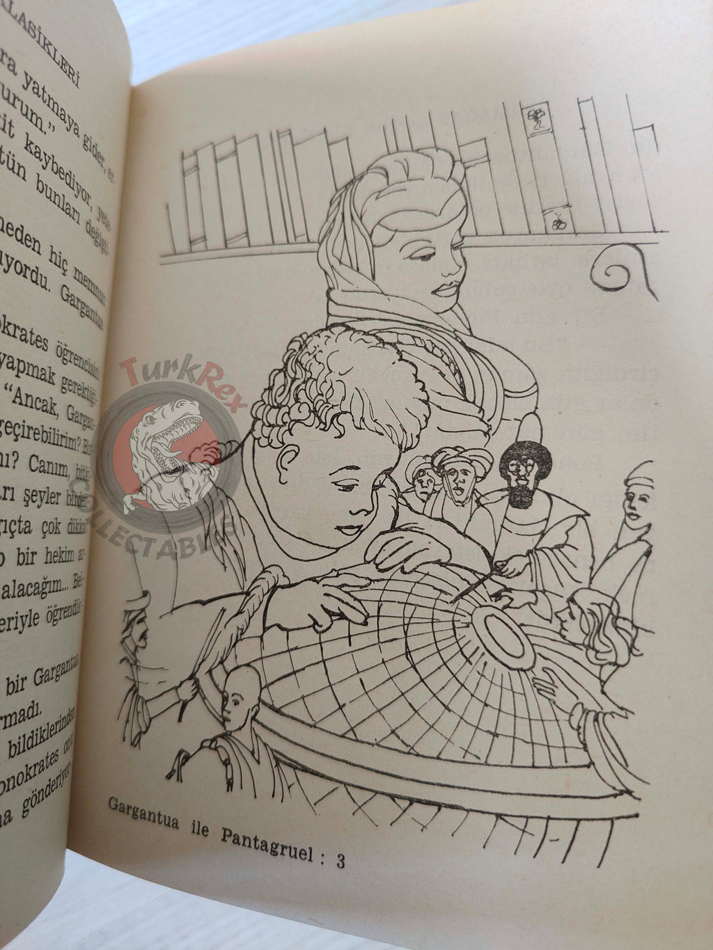 François Rabelais – Gargantua and Pantagruel 1974 HC/DJ Turkish Book Turkey Illustrated