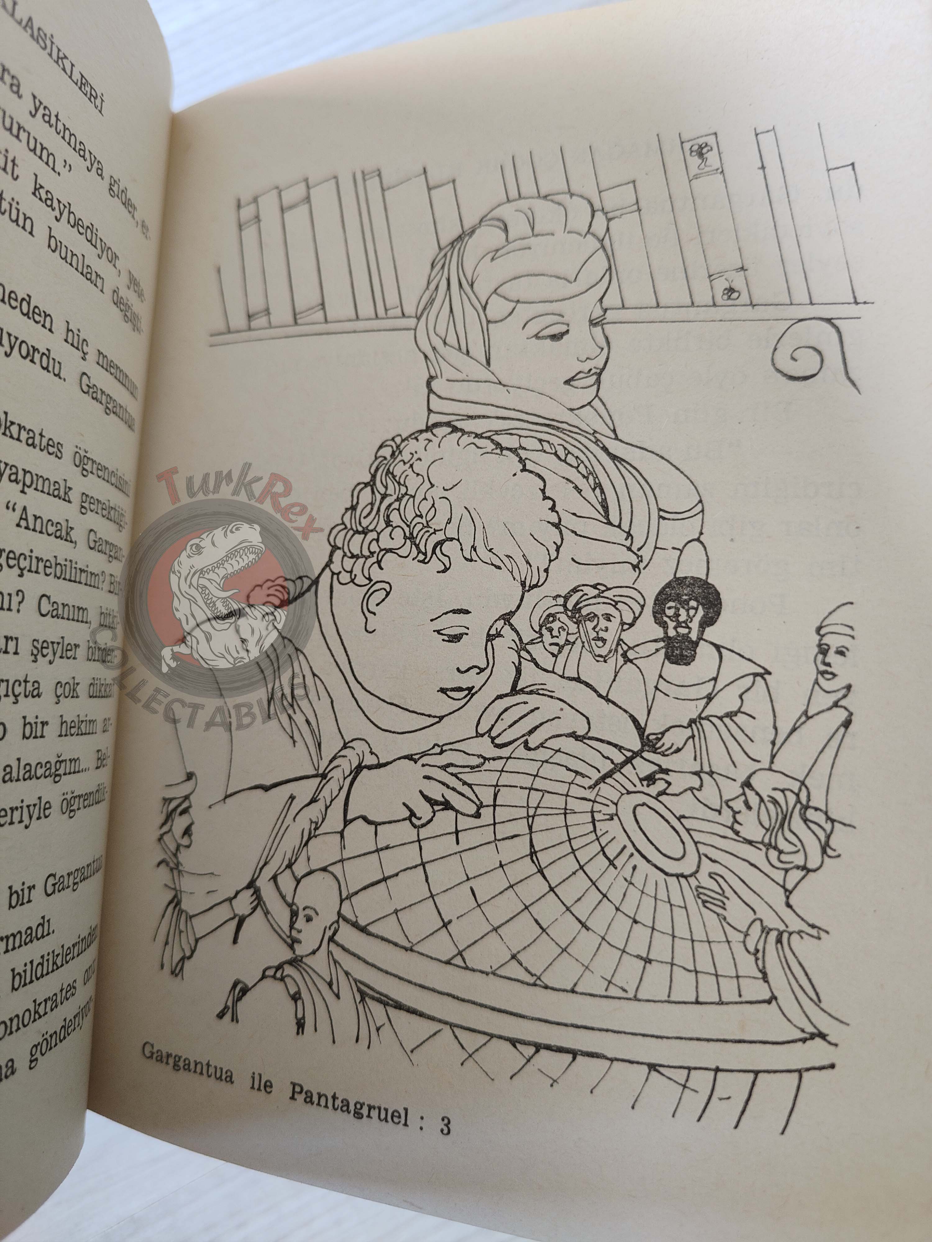 François Rabelais – Gargantua and Pantagruel 1974 HC/DJ Turkish Book Turkey Illustrated