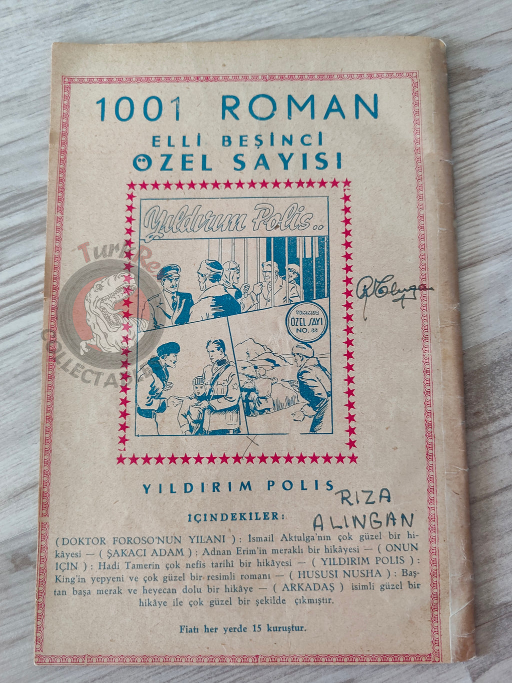 1001 Roman 1944 Adventures of the Journalist Turkish Comic Mag Turkey