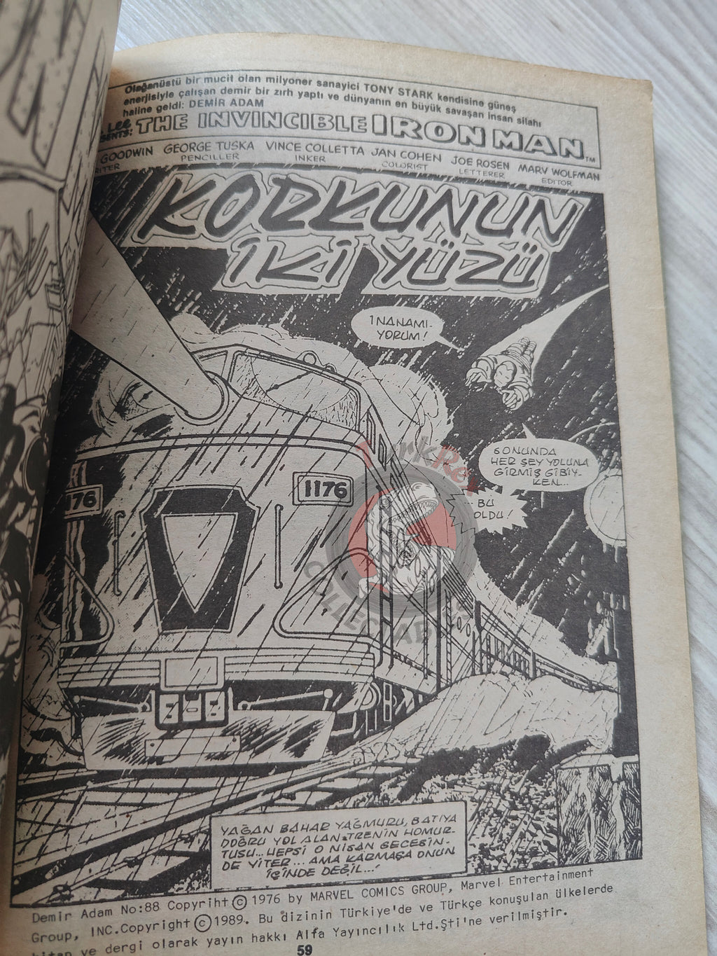 Iron Man #5 Demir Adam 1989 Turkish Comic Turkey #85 #86 #87 #88