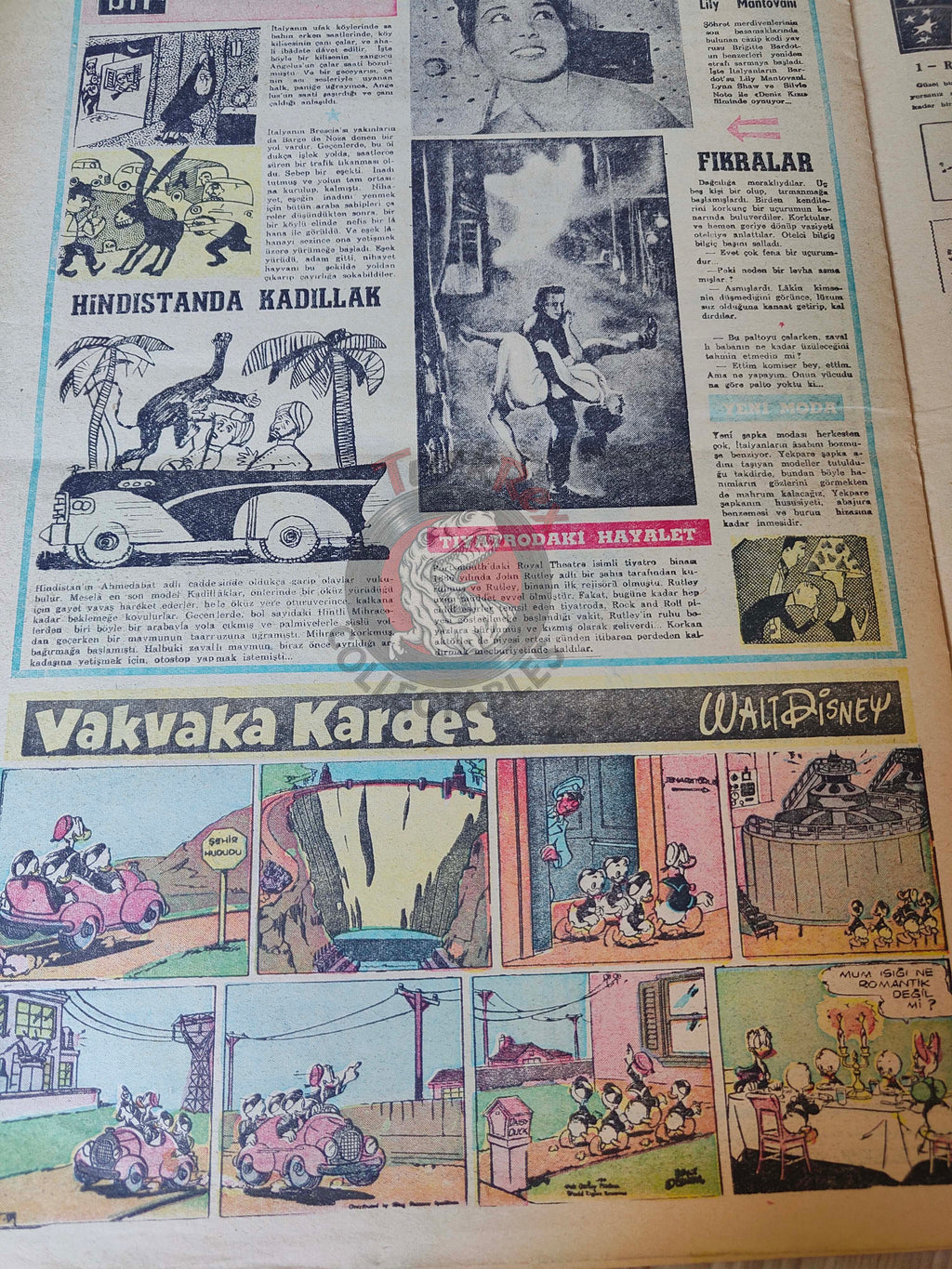 Pazar 1958 Rosa Dolmai Turkish Mag Comic Turkey Superman Wayne Boring Donald Duck Stan Drake