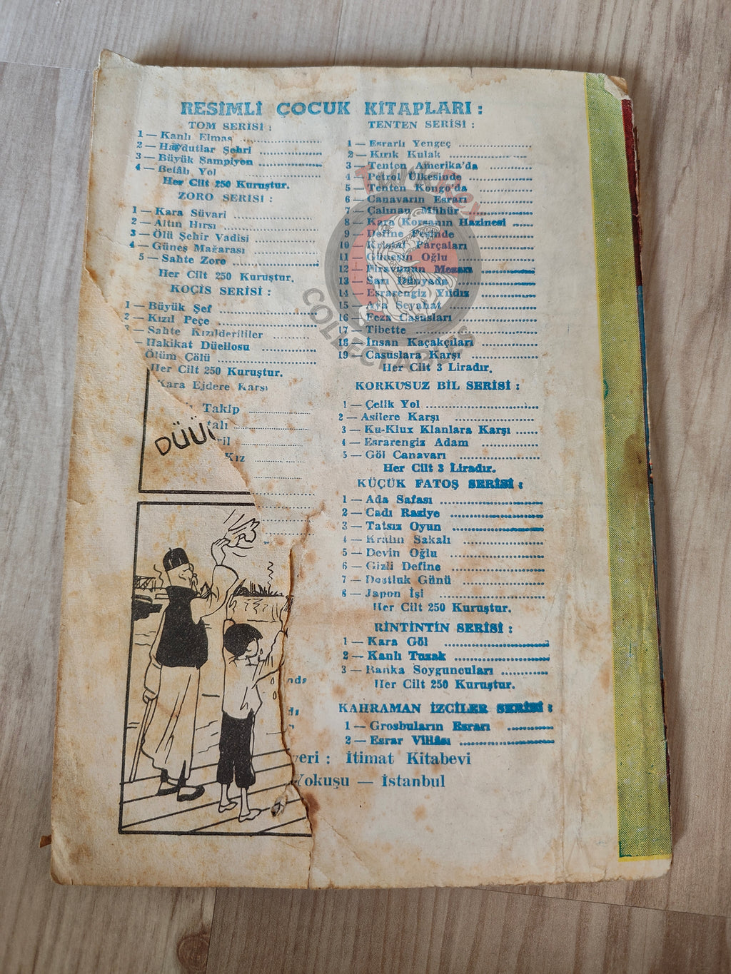 Tintin – The Blue Lotus 1965 Turkish Edition Comic Turkey