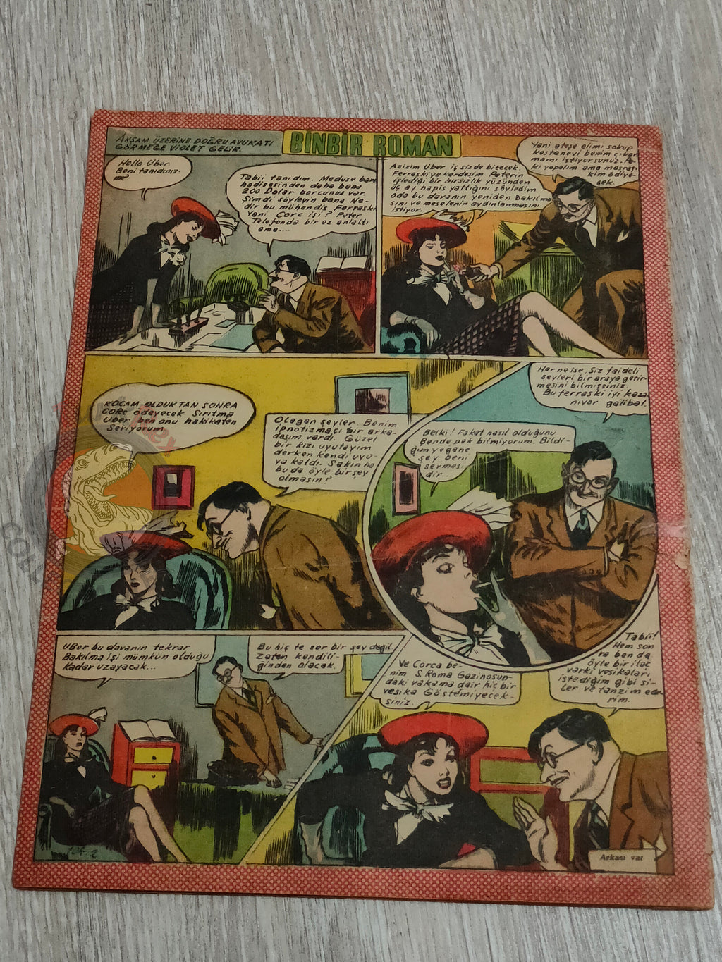 Binbir Roman #104 1950 Victor Hugo 93 - Mandrake Turkish Comic Mag Turkey