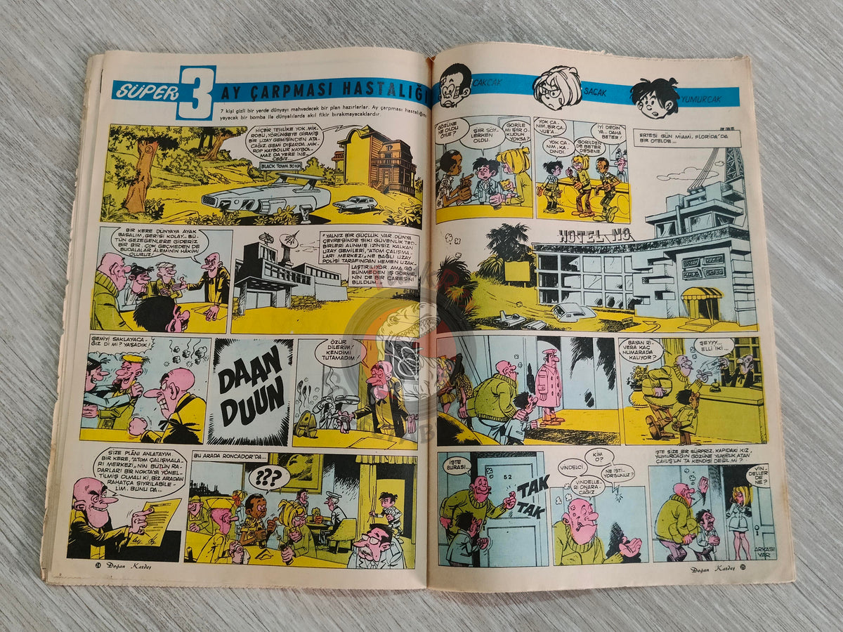 Doğan Kardeş 1971 Magazine #36 Turkish Comic Turkey Sinbad the Sailor Alice In Wonderland