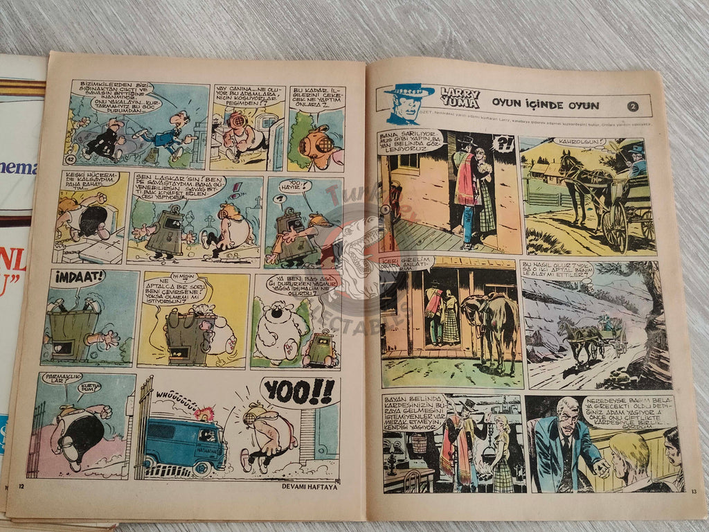 Tercüman Çocuk #37 1982 Turkish Comic Turkey Superman Star Wars #27 The Flintstones Thorgal Larry Yuma