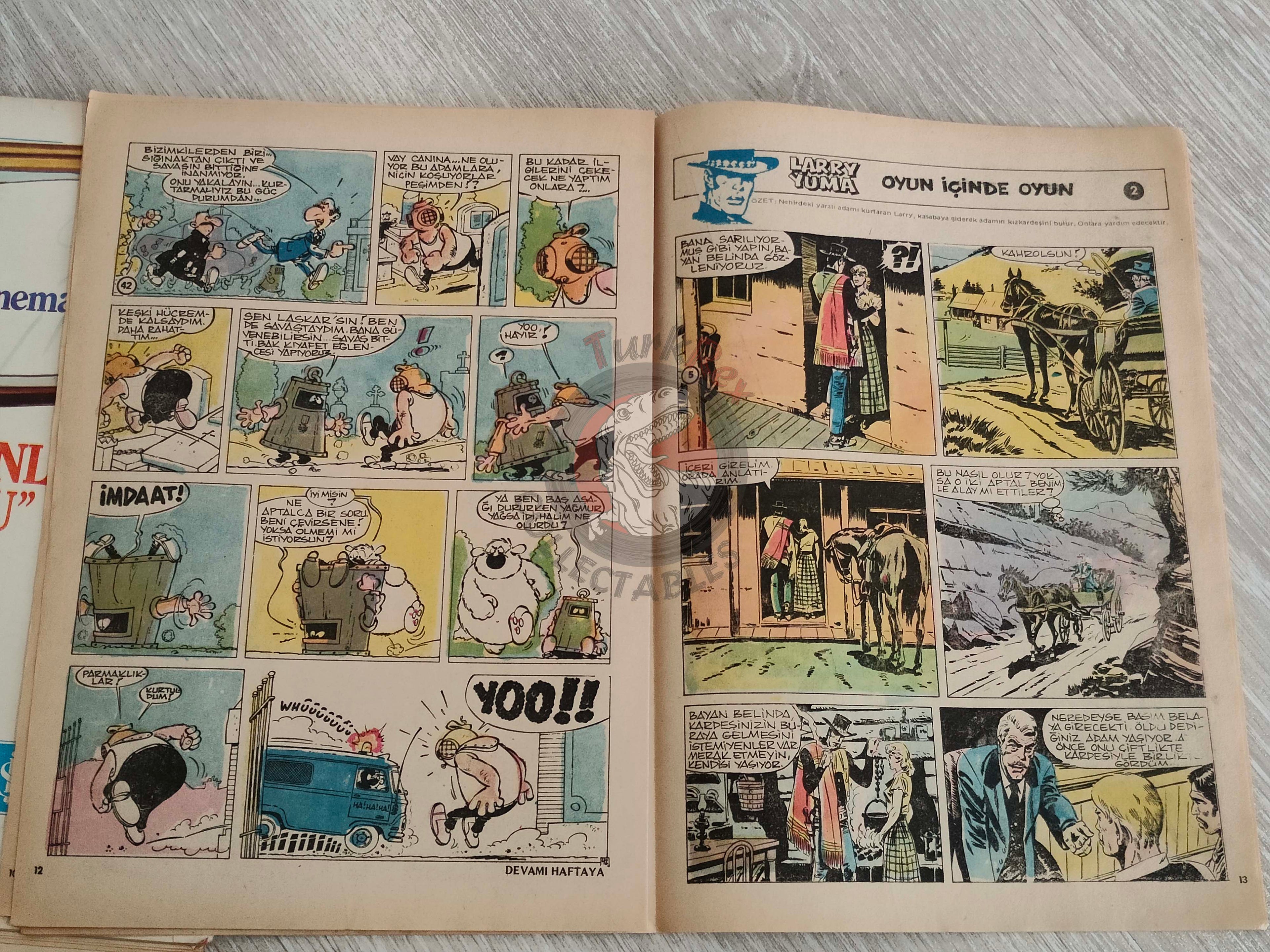 Tercüman Çocuk #37 1982 Turkish Comic Turkey Superman Star Wars #27 The Flintstones Thorgal Larry Yuma