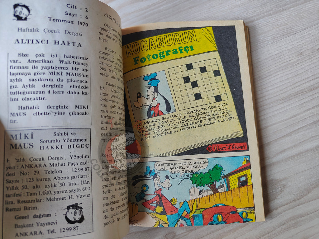 Mickey Mouse Mag Volume #2 1970 Turkish Comic Turkey Walt Disney Donald Duck